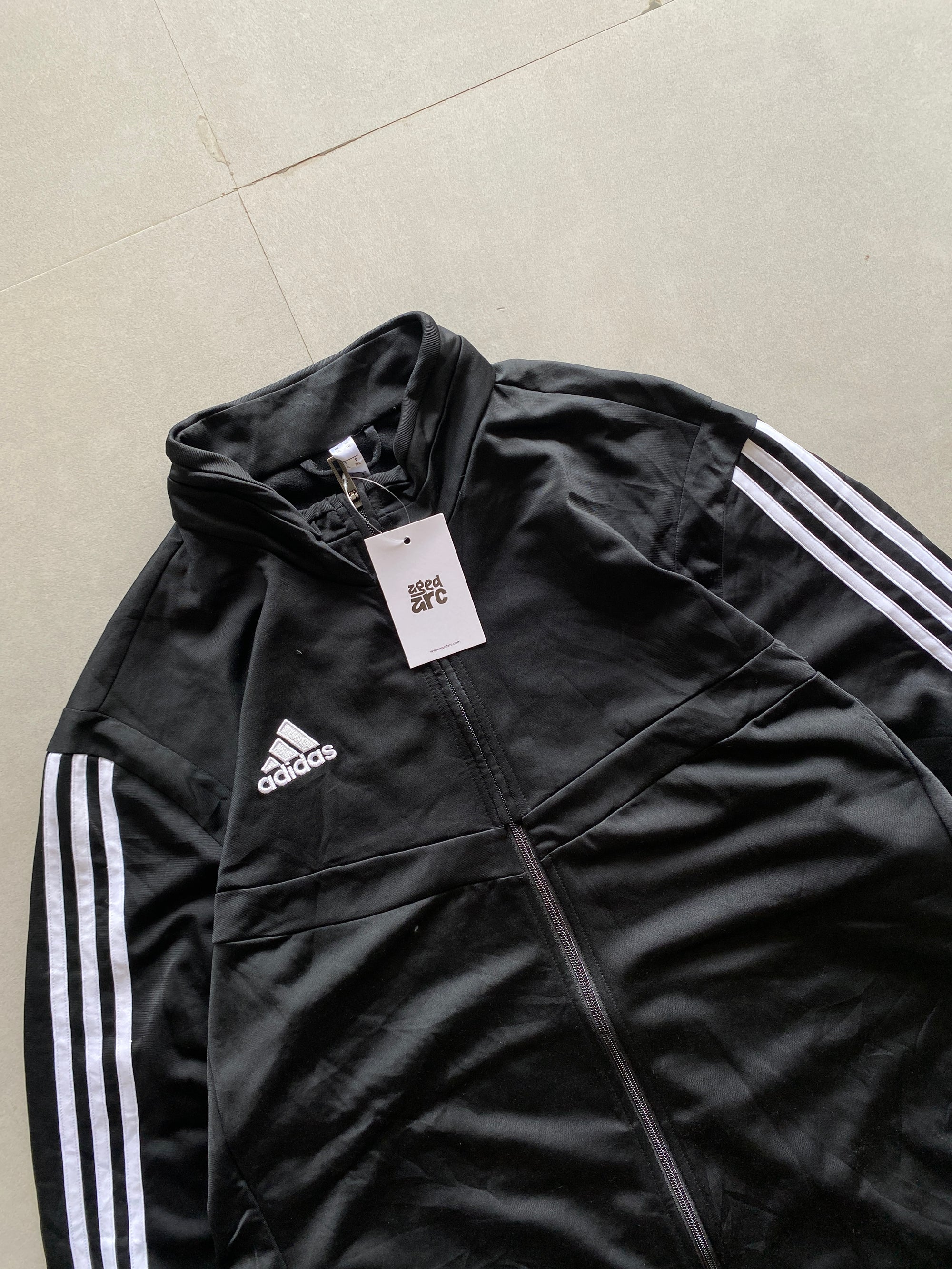 VINTAGE ADIDAS STRIPED JACKET - XXL