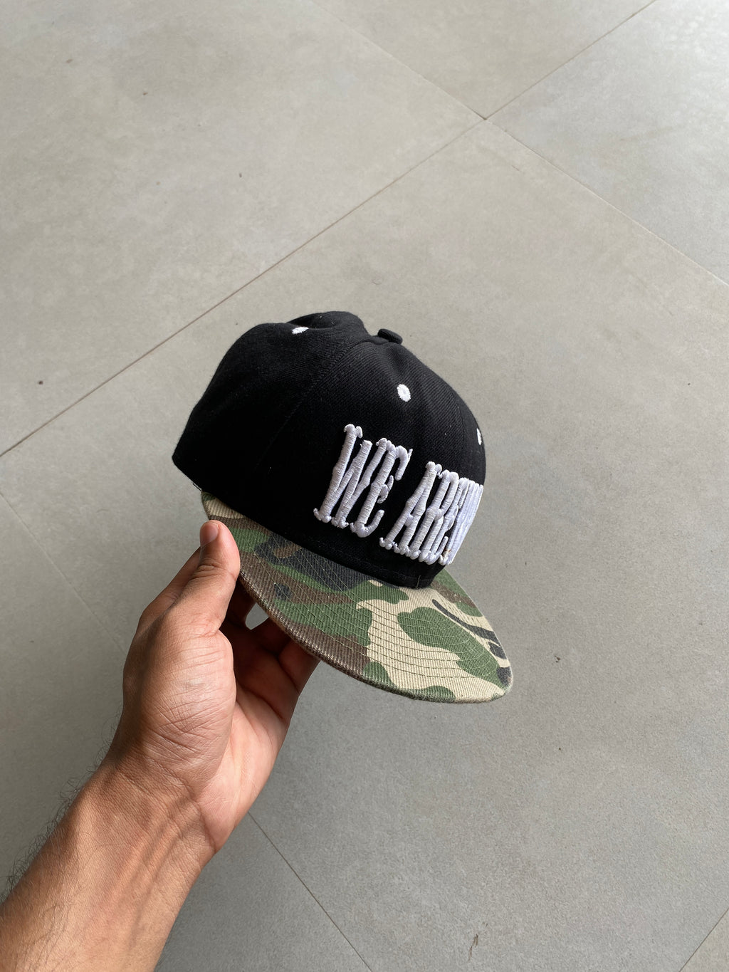 WE ARE GOOD CAMO SNAP BACK CAP