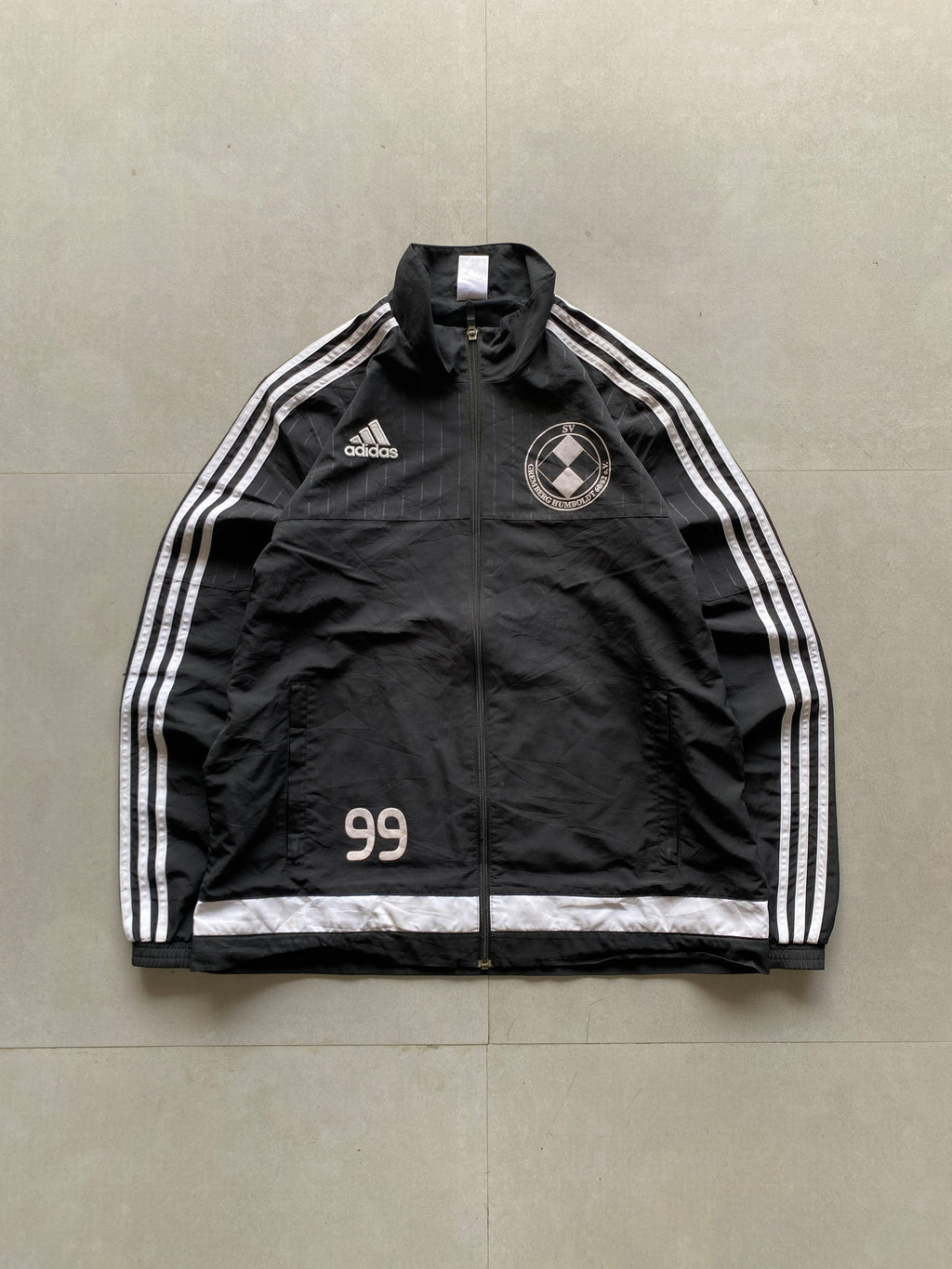 VINTAGE ADIDAS STRIPED JACKET - L