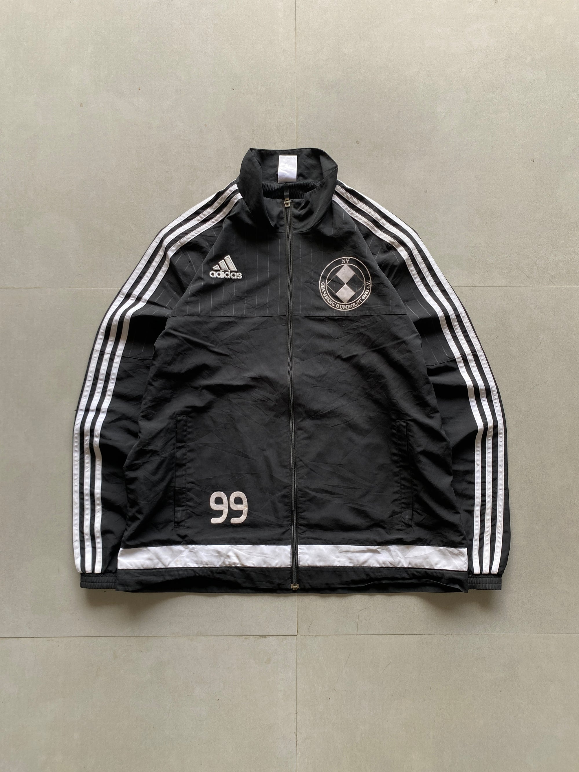 VINTAGE ADIDAS STRIPED JACKET - L