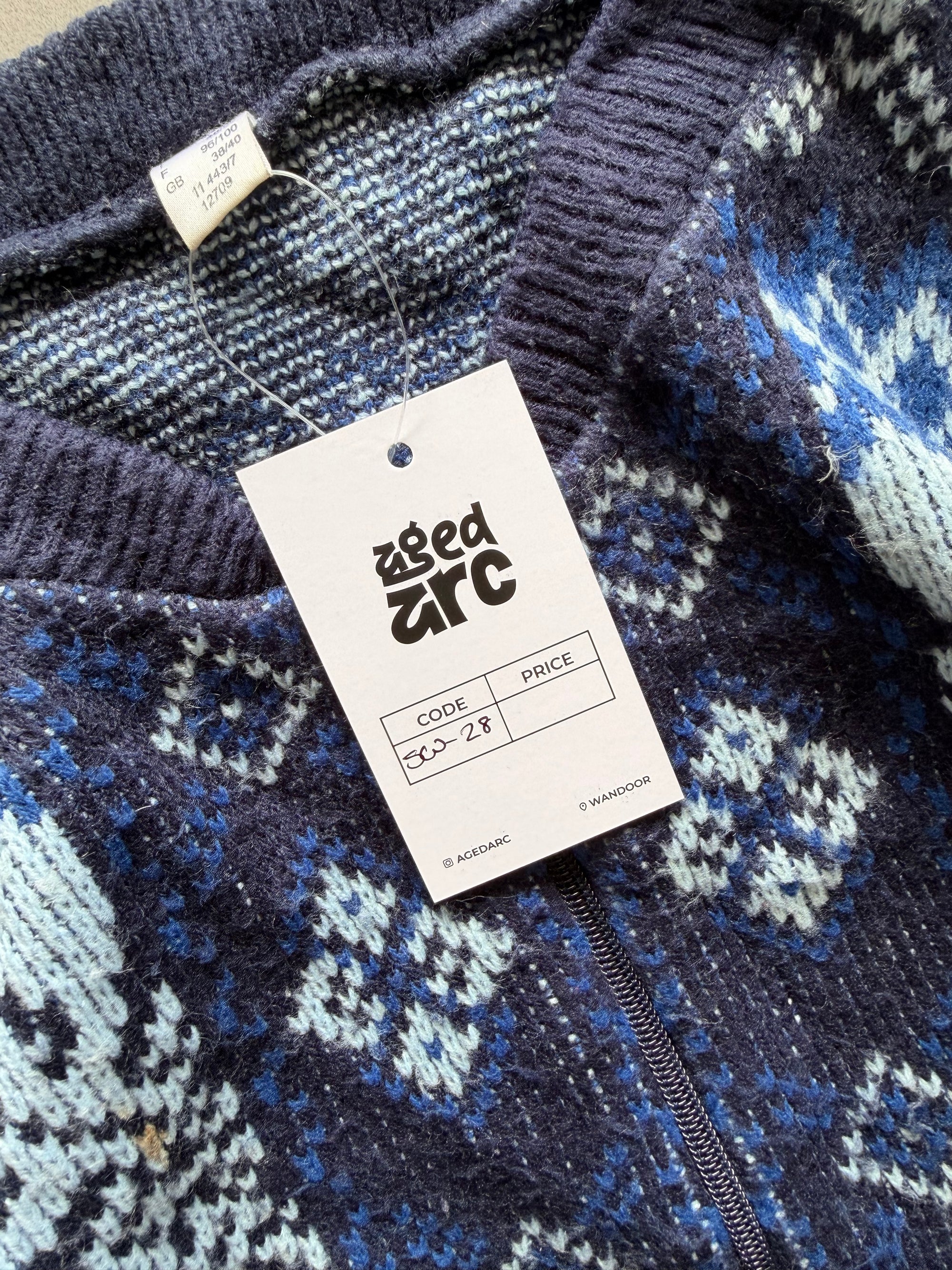 ZIPPER KNIT SWEATER SW28 - M