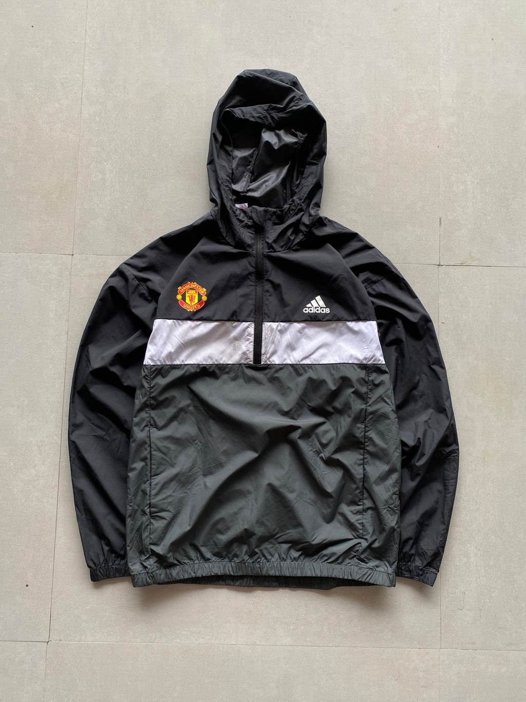 ADIDAS MANCHESTER UNITED QUARTER ZIP JACKET - XS