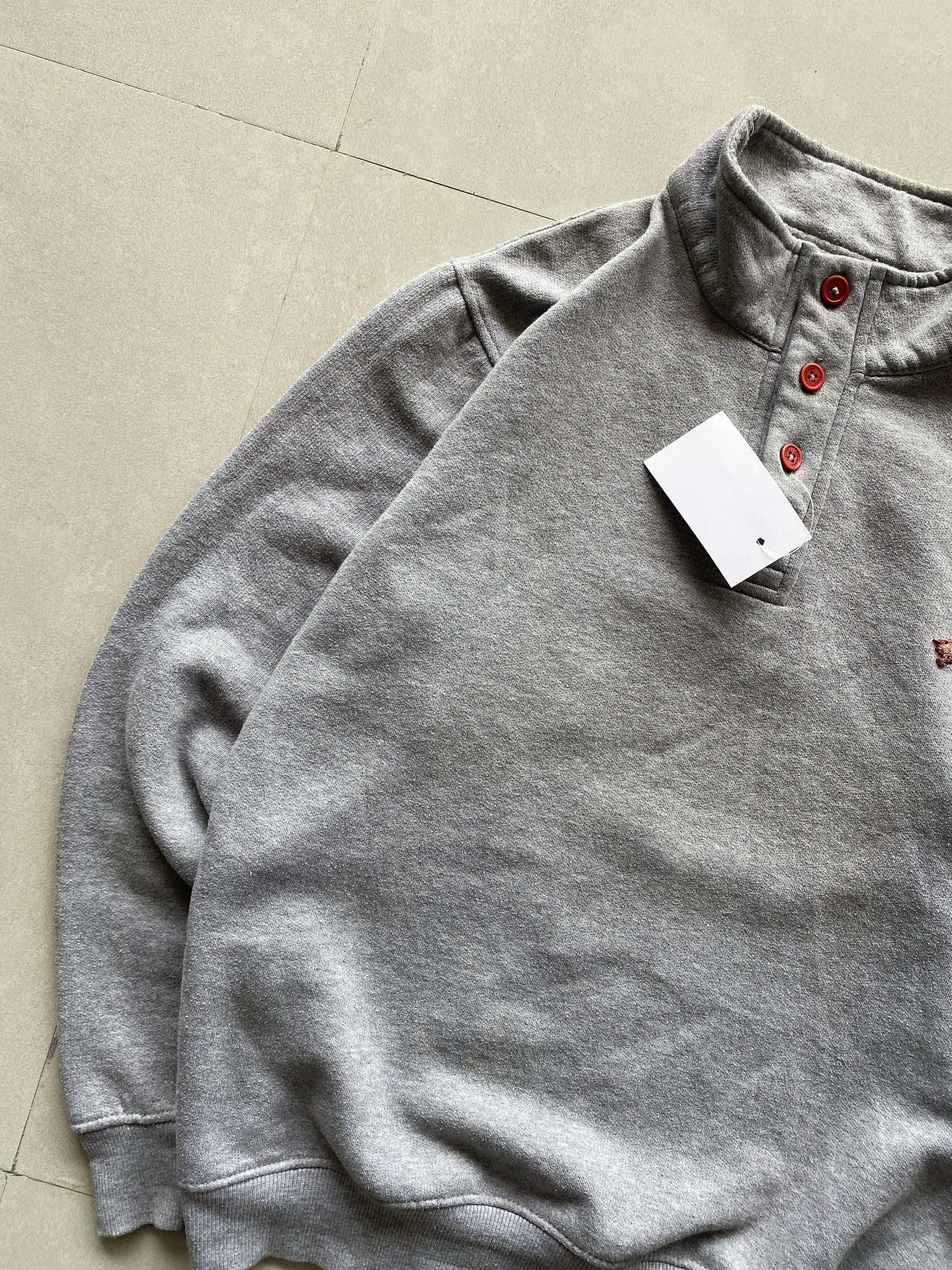 BURBERRY LONDON QUARTER ZIP SWETER - M
