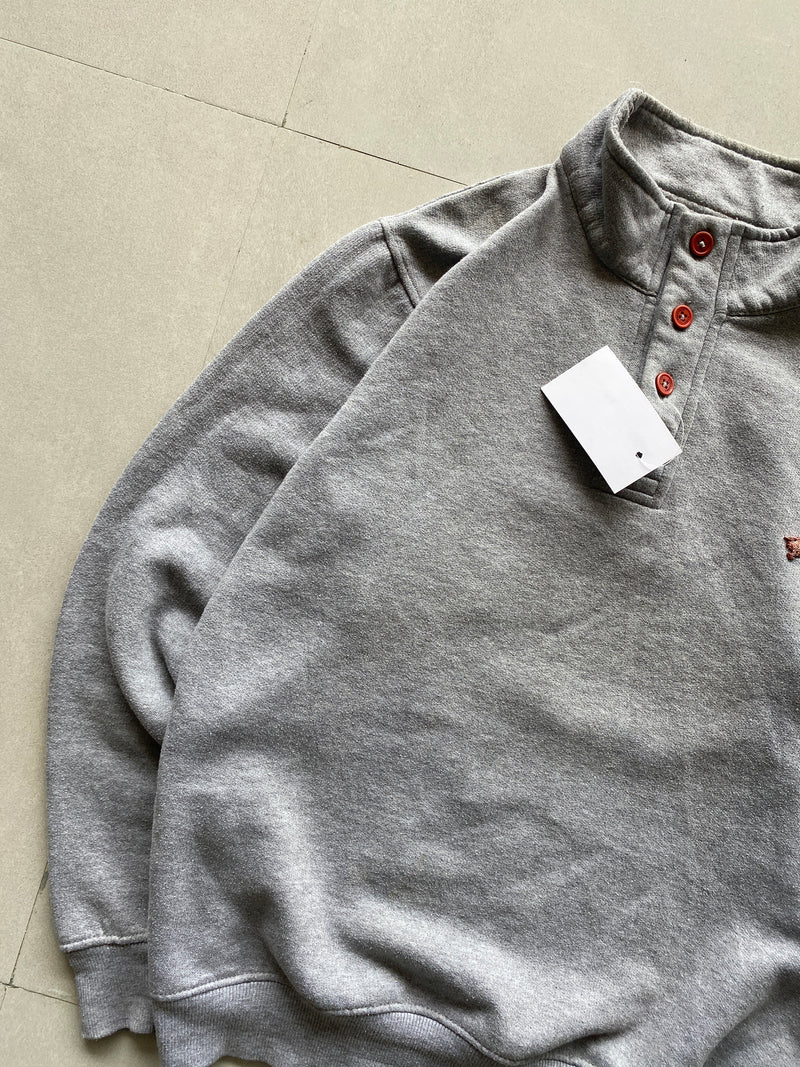 BURBERRY LONDON QUARTER ZIP SWETER - M