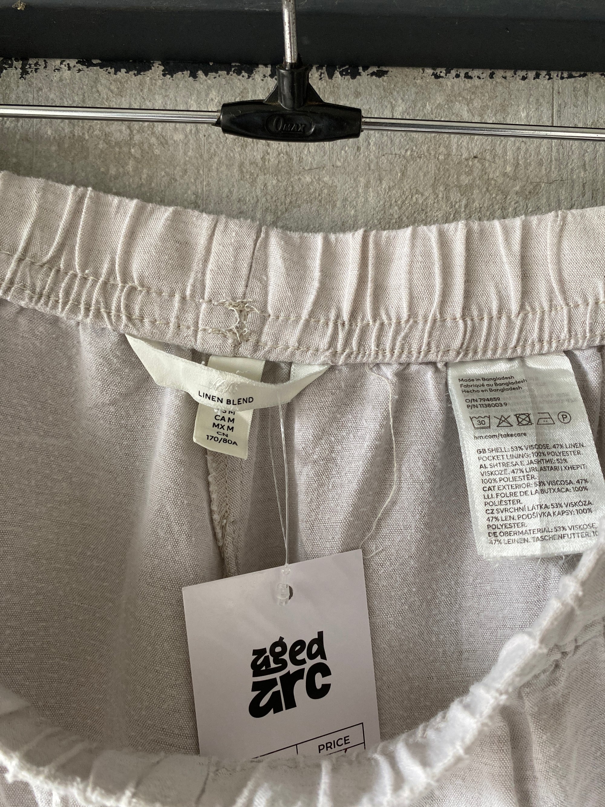 H&M LINEN PANT - M