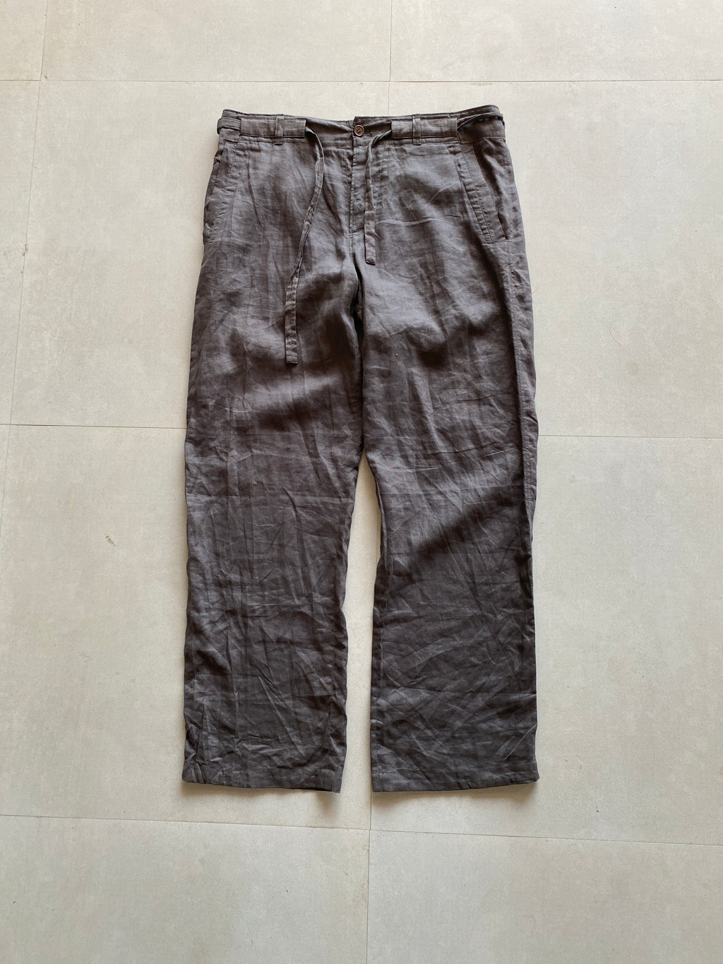 BAGGY LINEN PANT - L