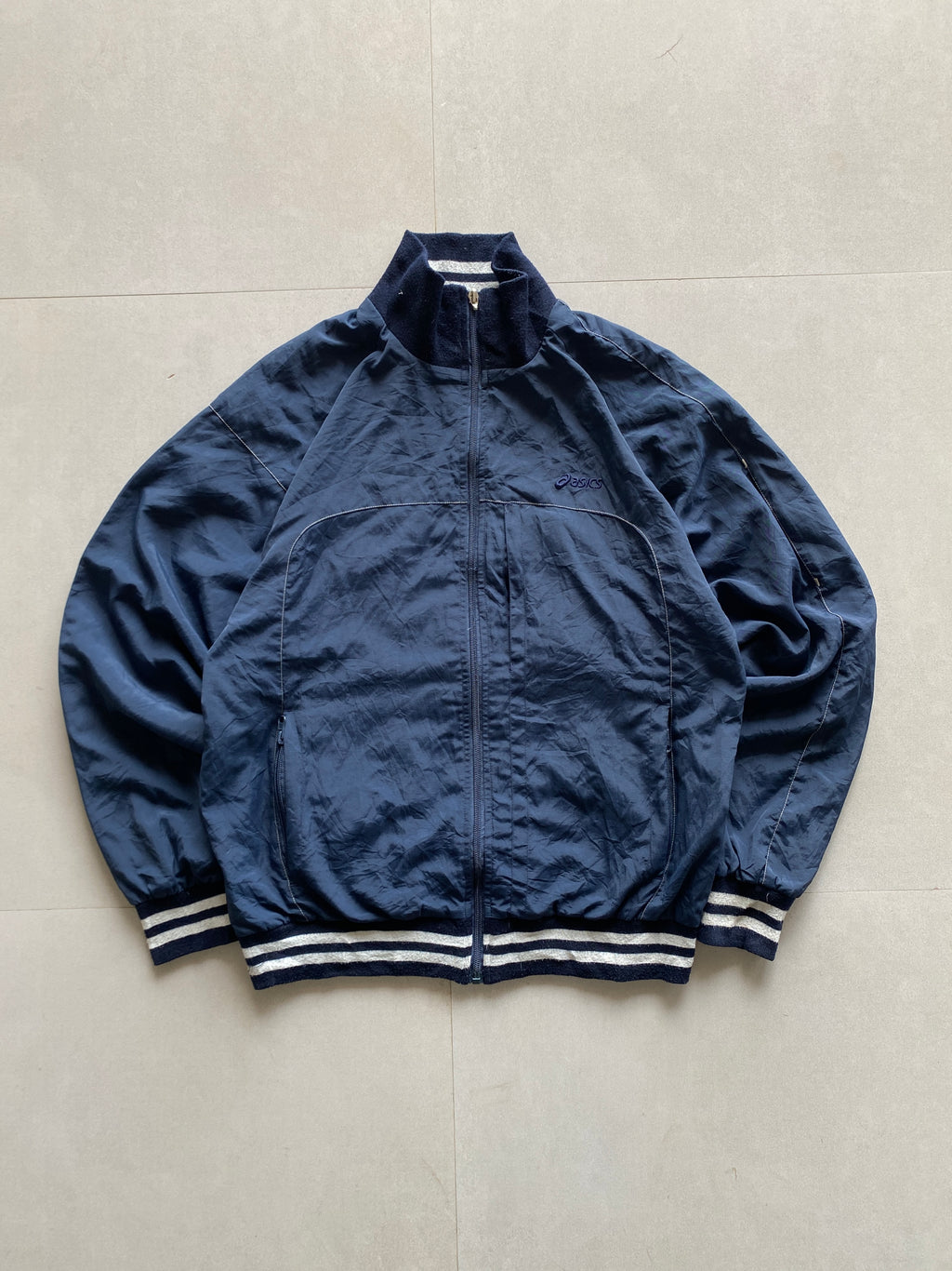 VINTAGE ASICS BOMBER JACKET - M