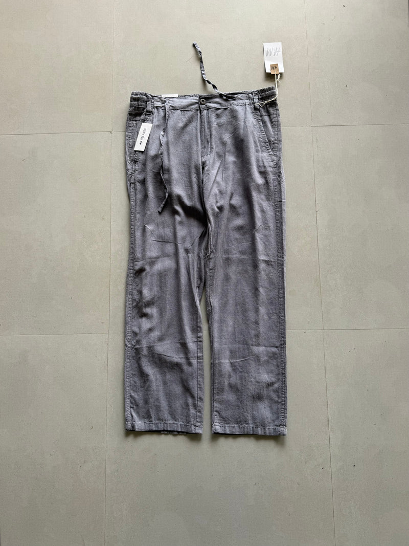 H&M GREY LINEN PANT - L