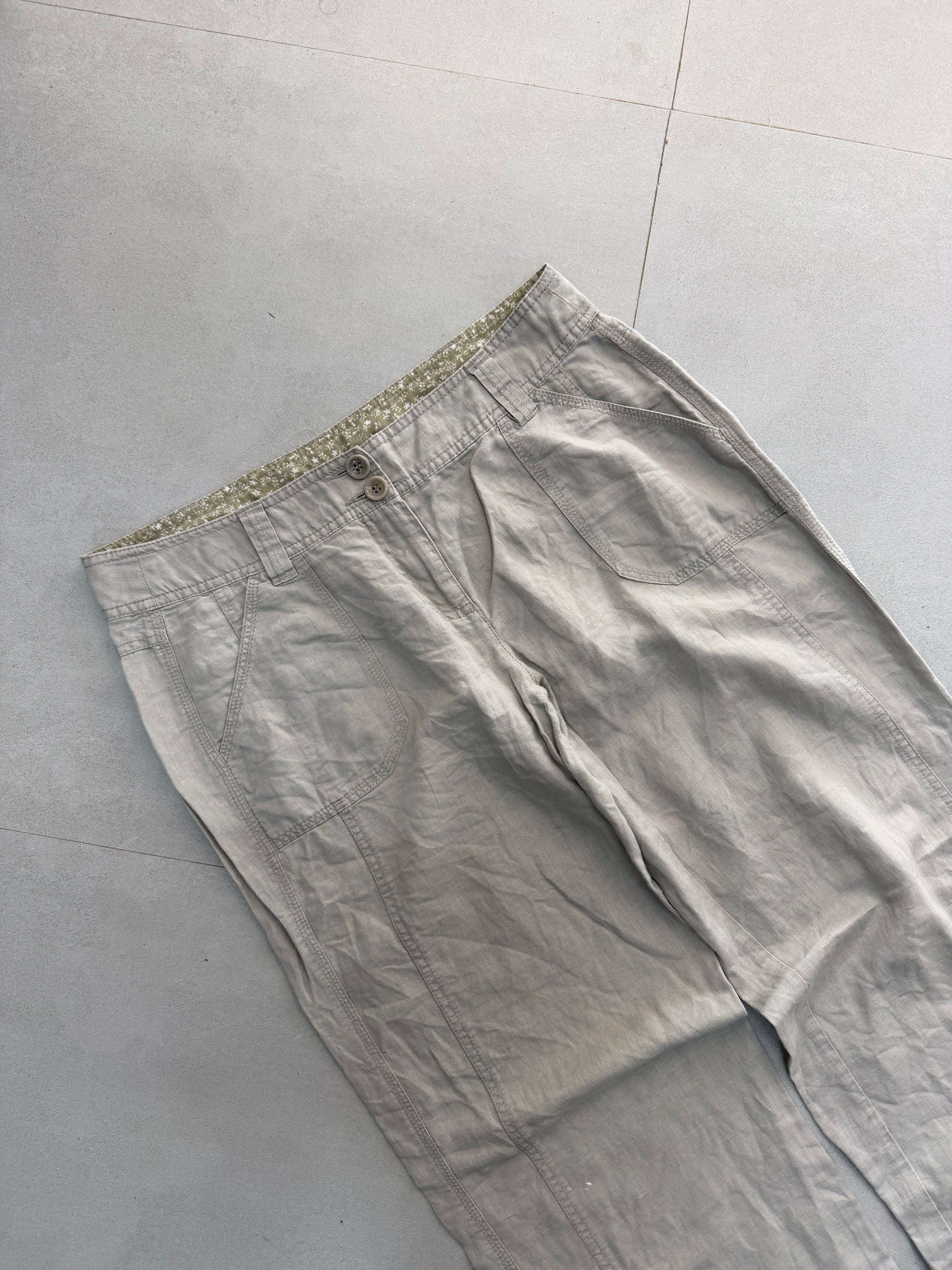 WIDE LEG LINEN PANT LNP44 - M