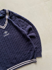 RALPH LAUREN CABLE KNIT SWEATER - L