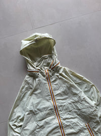 VINTAGE HOODED WINDBREAKER JACKET - L