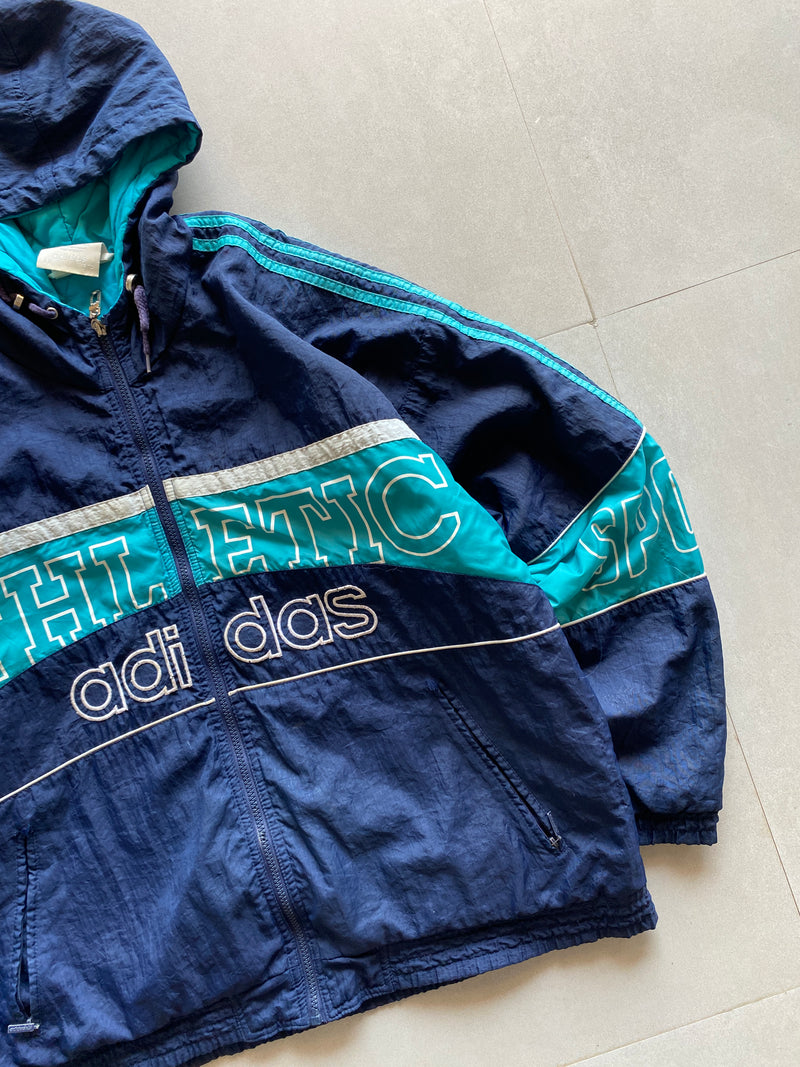 90s ADIDAS ATHLETIC HEAVY JACKET - XL