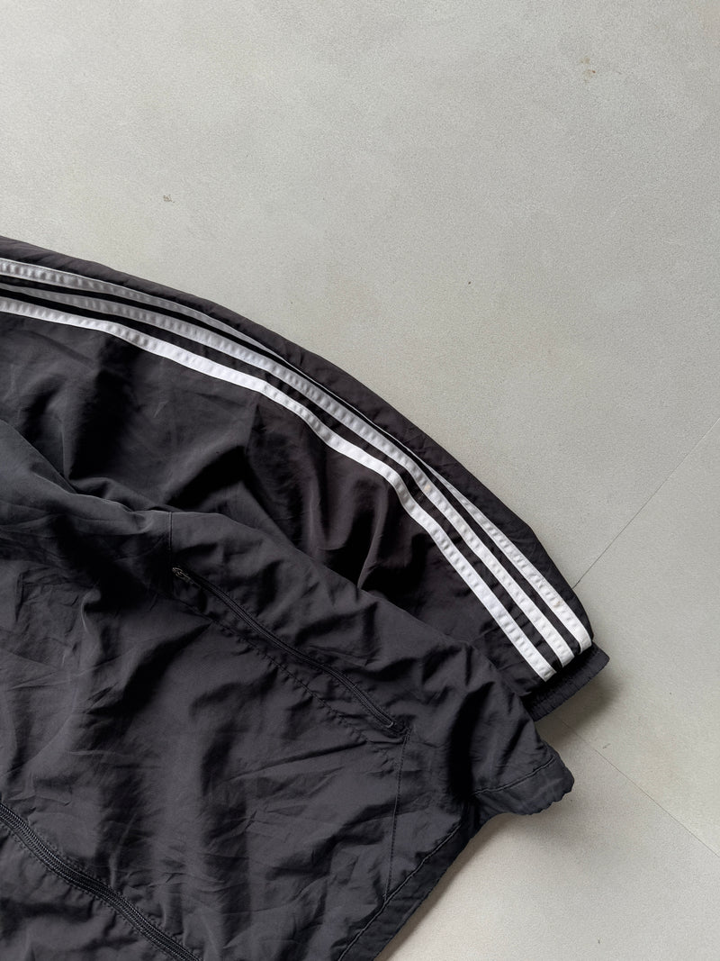 ADIDAS BLACK STRIPED JACKET - XL