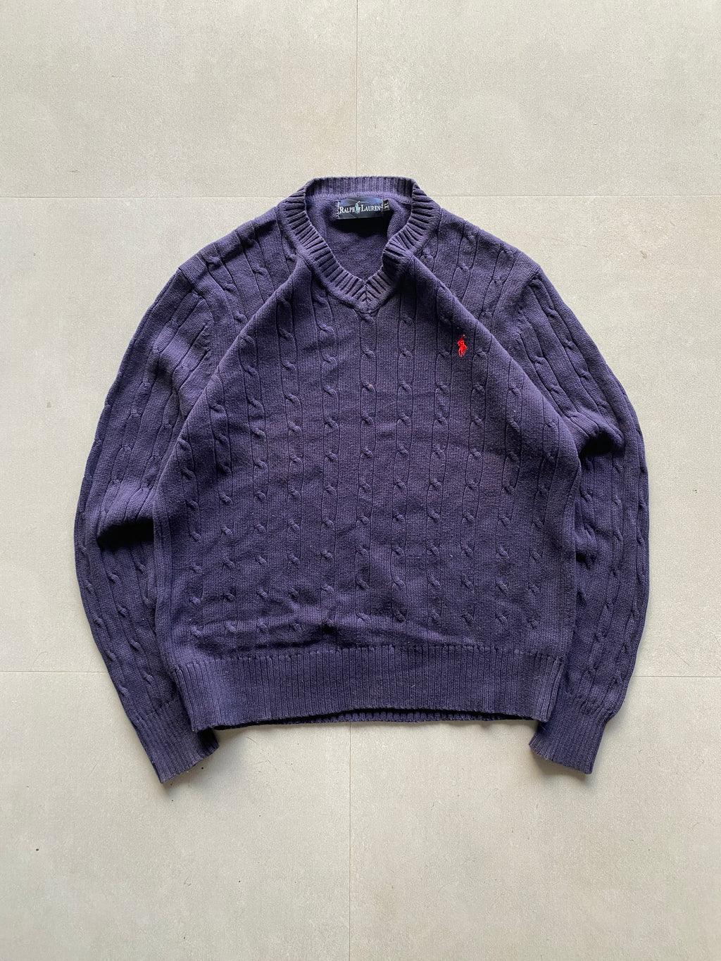 RALPH LAUREN KNIT SWEATER - L