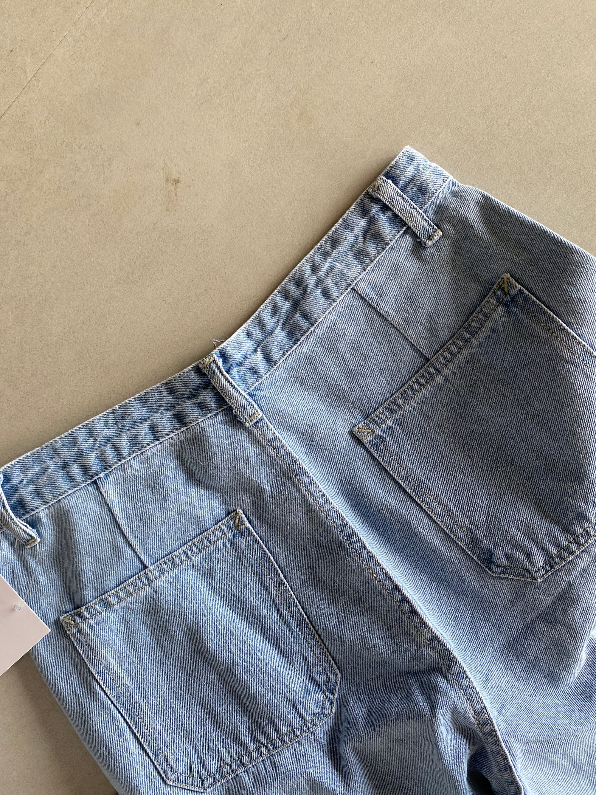 WIDE LEG BAGGY DENIM - M