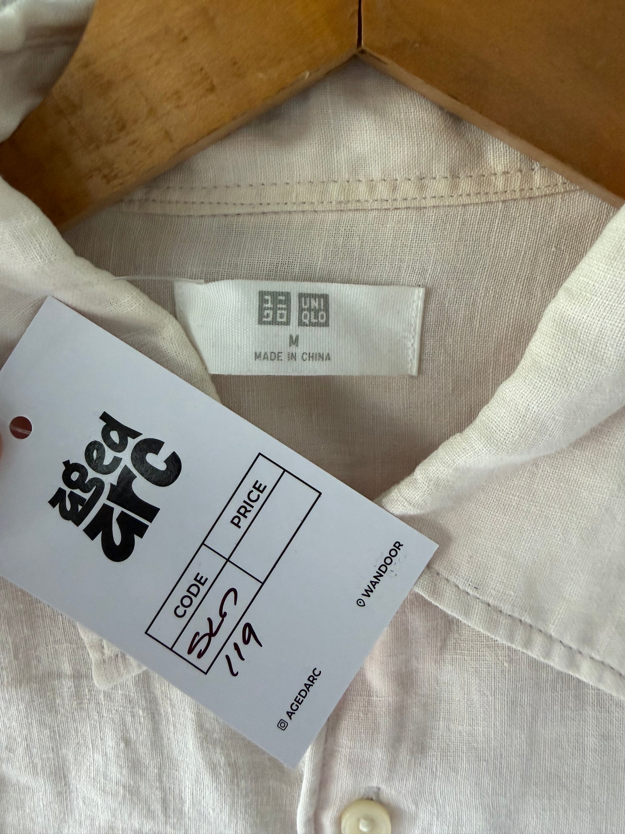 UNIQLO LINEN SHIRT SLN119 - M