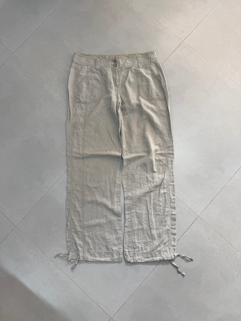 WIDE LEG LINEN PANT LNP44 - M