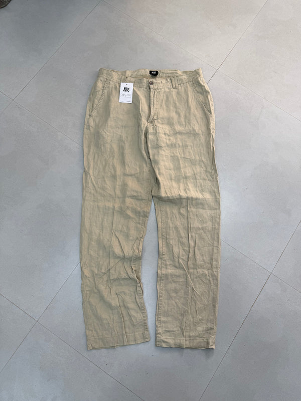 H&M LINEN PANT - M