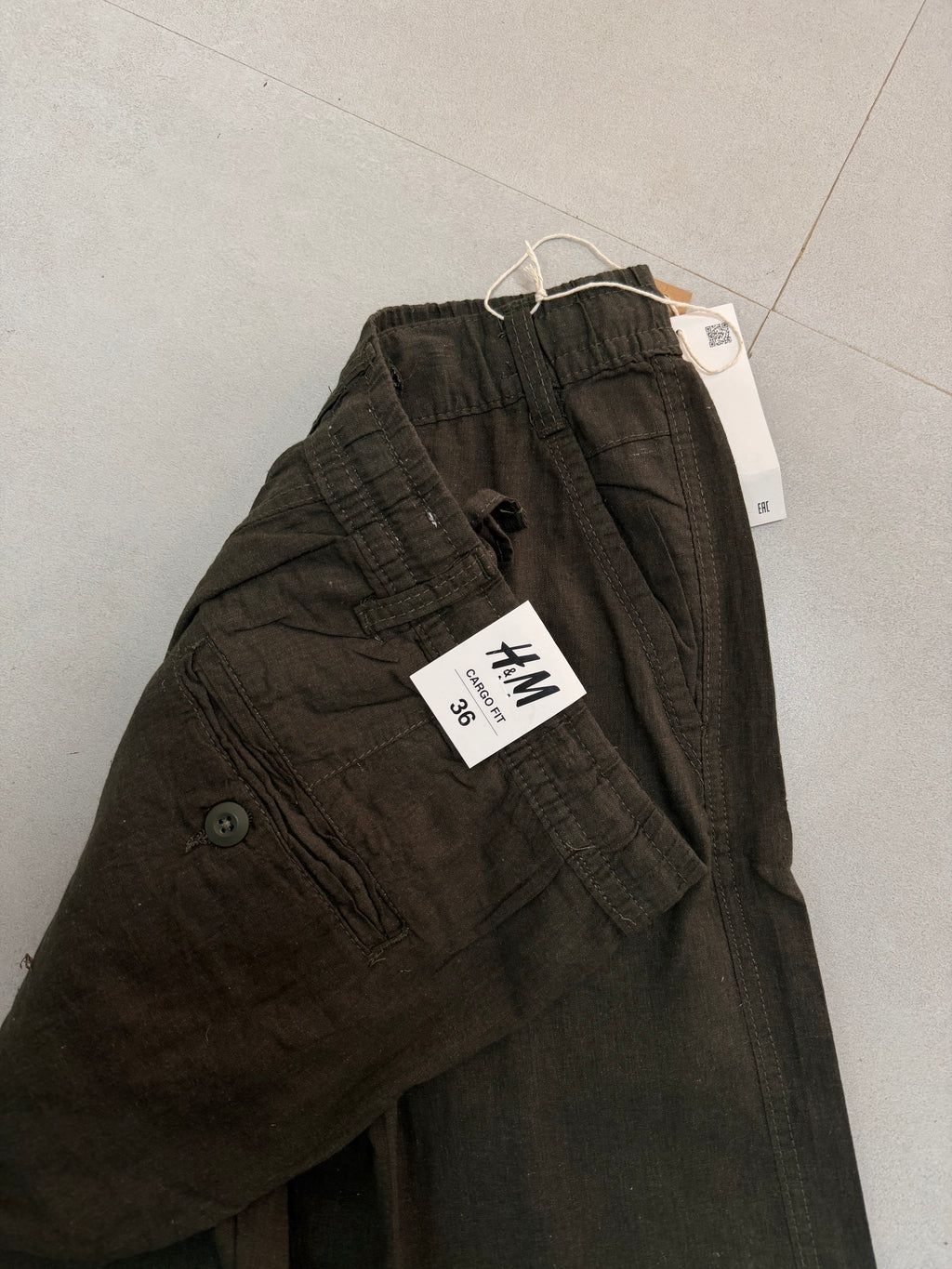 H&M LINEN PANT -  L