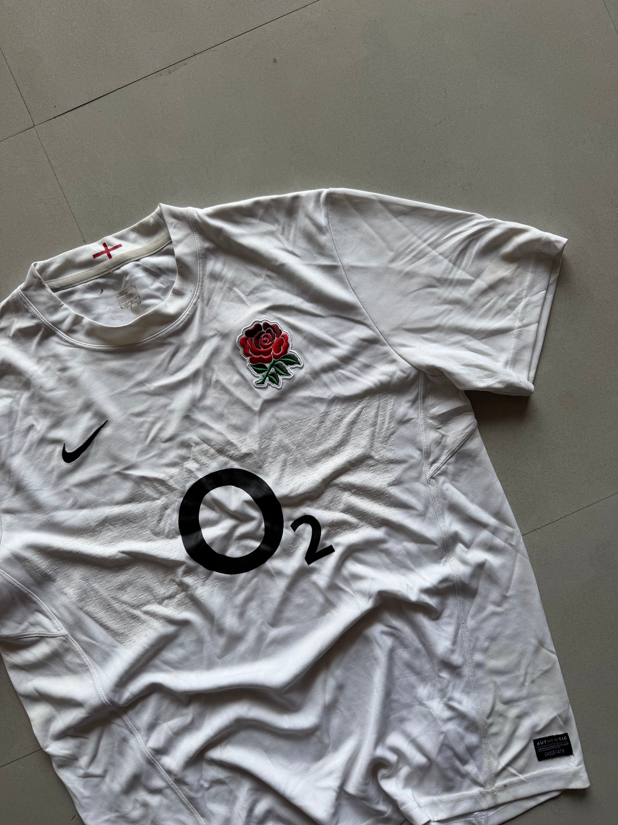 2002 NIKE ENGLAND RUGBY JERSEY - L