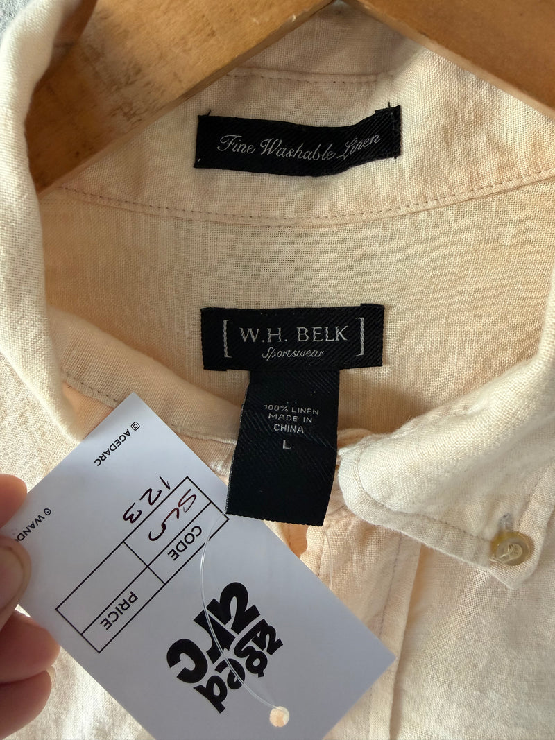 WH BELK LINEN SHIRT SLN123 - L