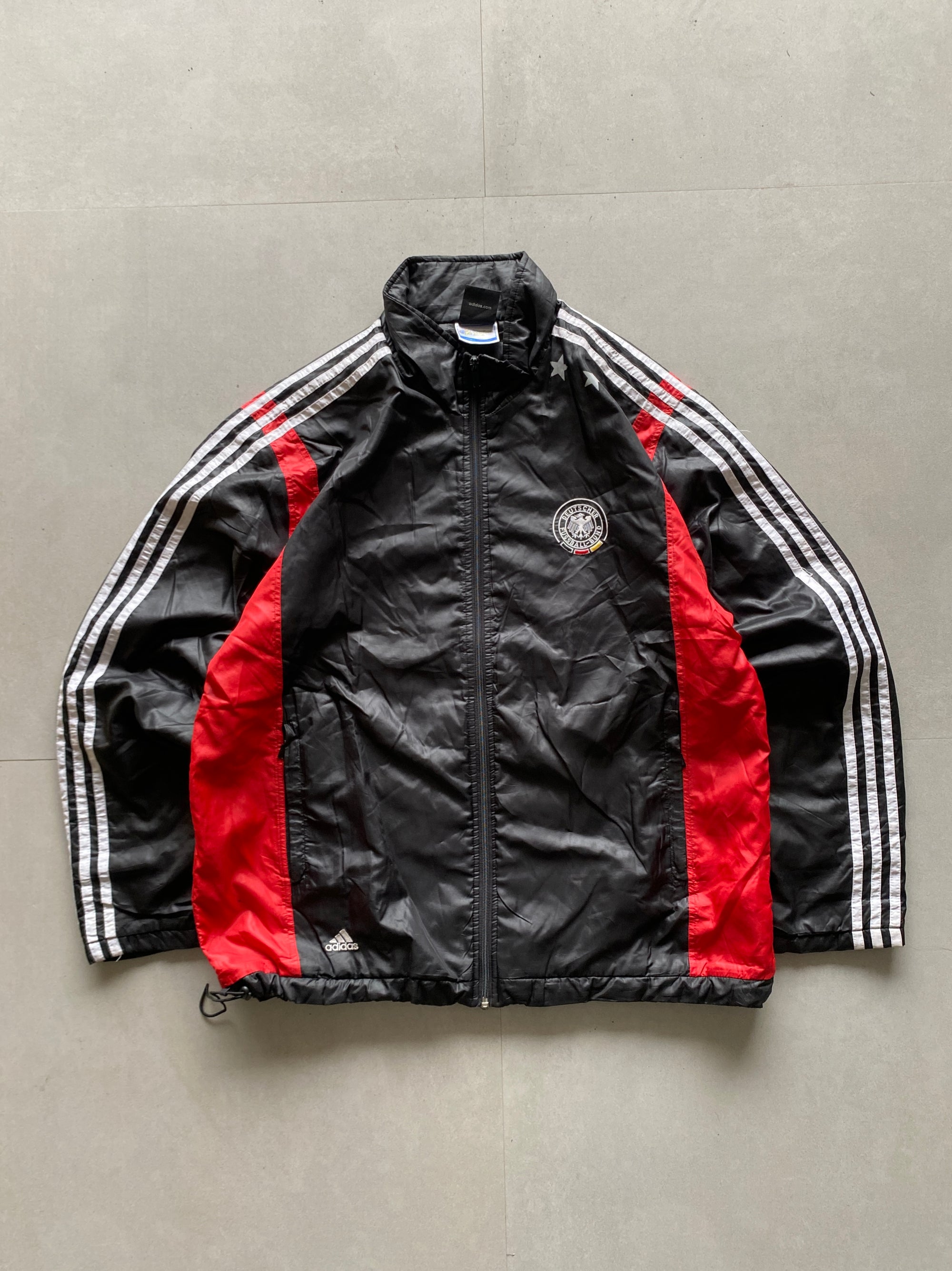 VINTAGE ADIDAS GERMANY STRIPED PUFFY JACKET - XL