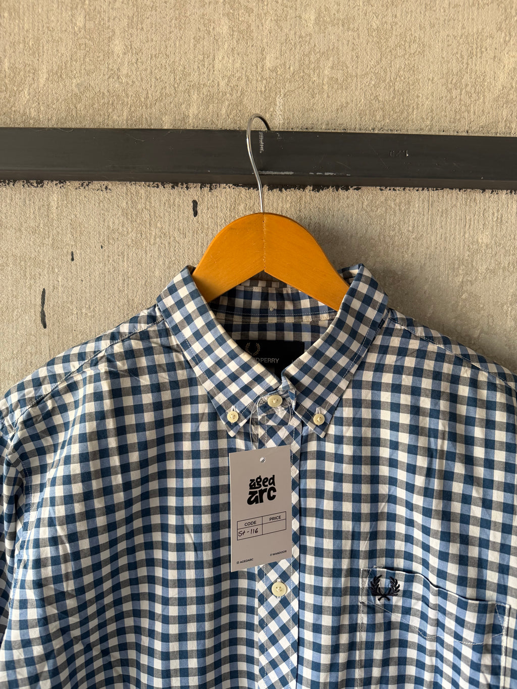 FREDBERRY  CHECKERD SHIRT - L ST116