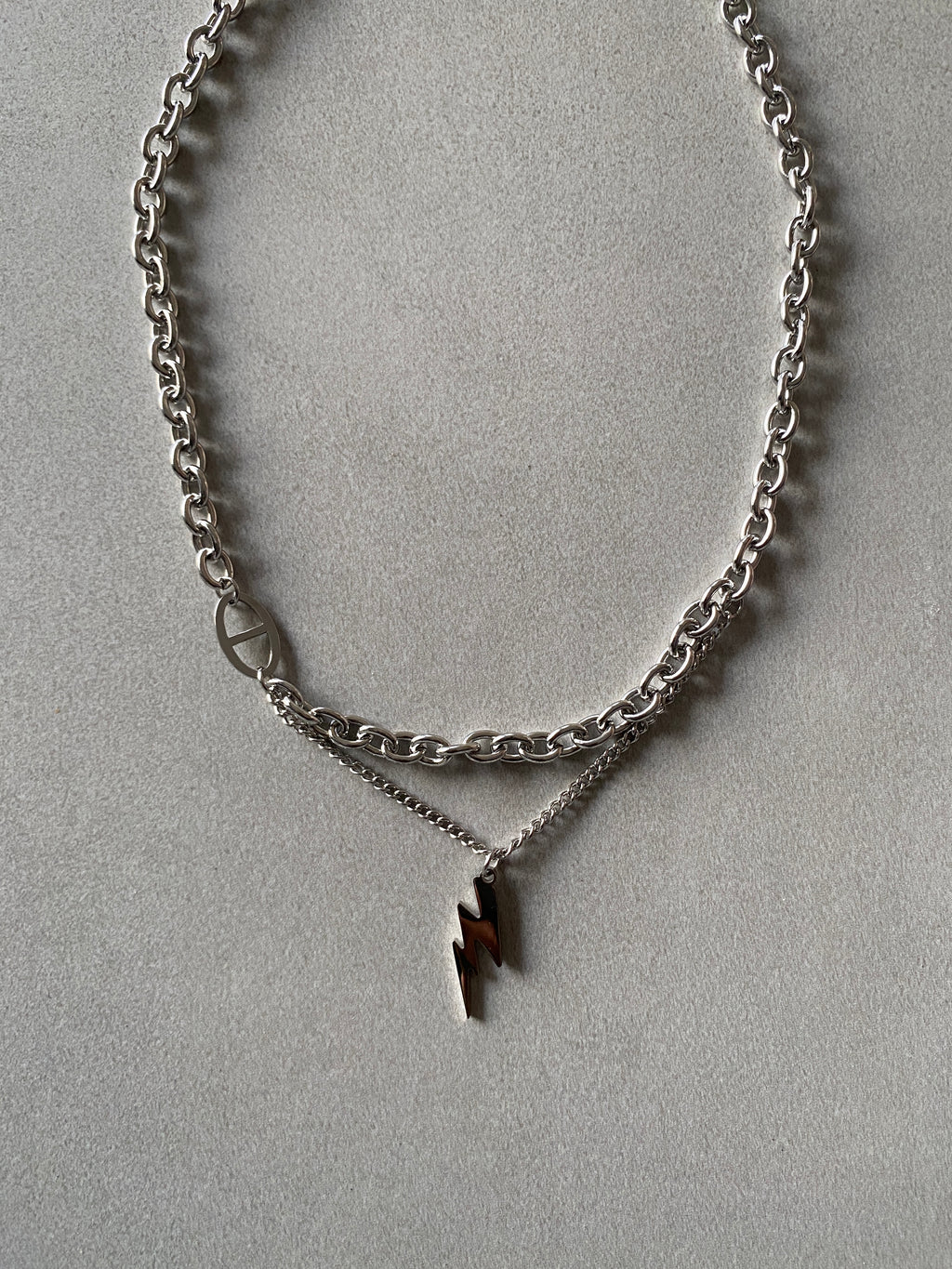 LIGHTNING BOLT HEAVY PENDANT CHAIN