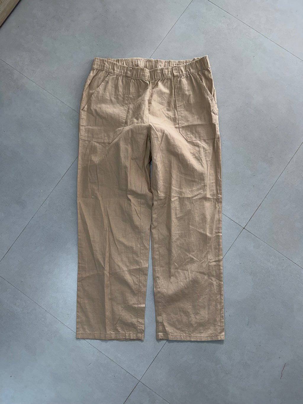 WIDE LEG LINEN PANT LNP47 - M