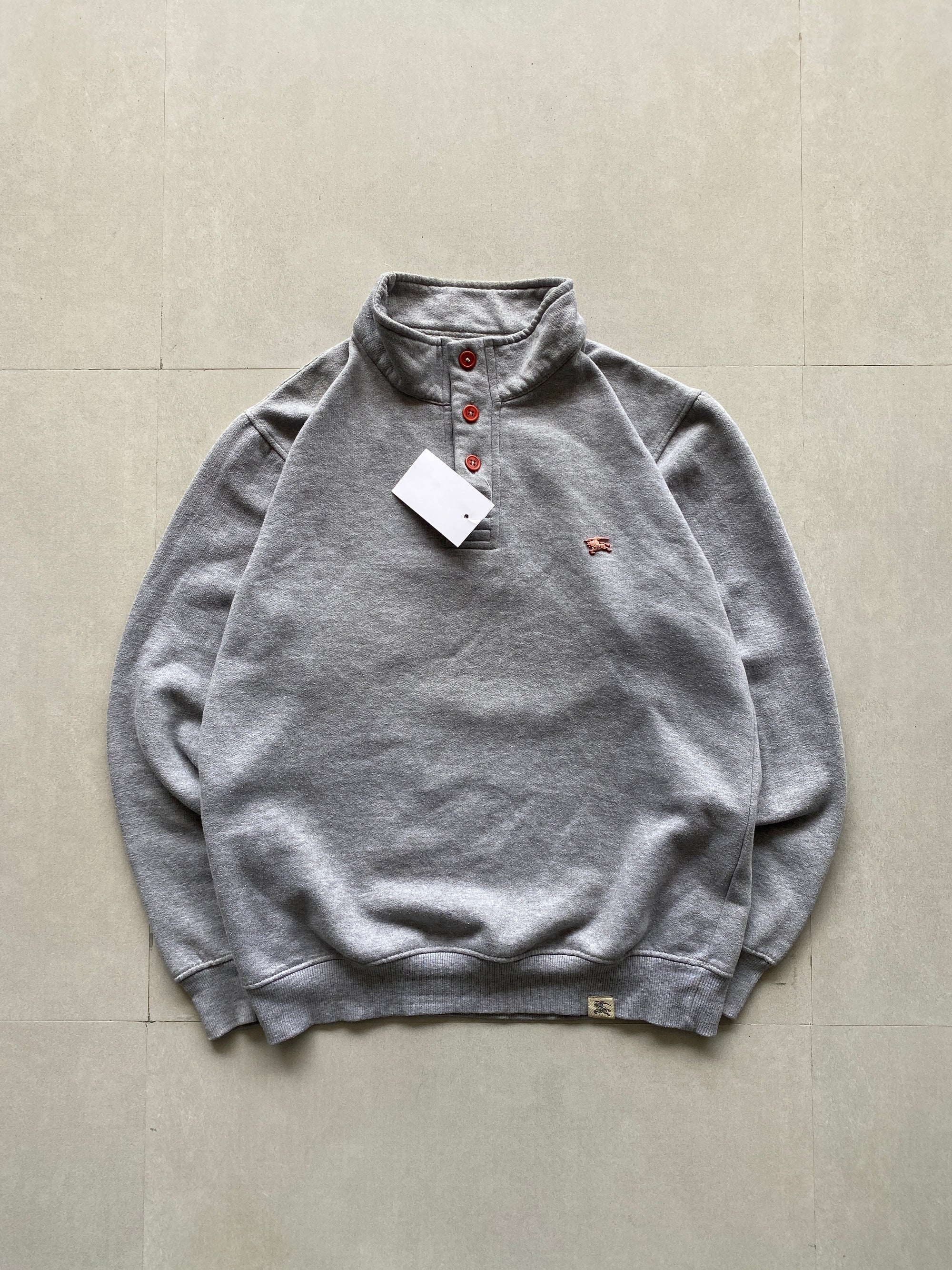 BURBERRY LONDON QUARTER ZIP SWETER - M