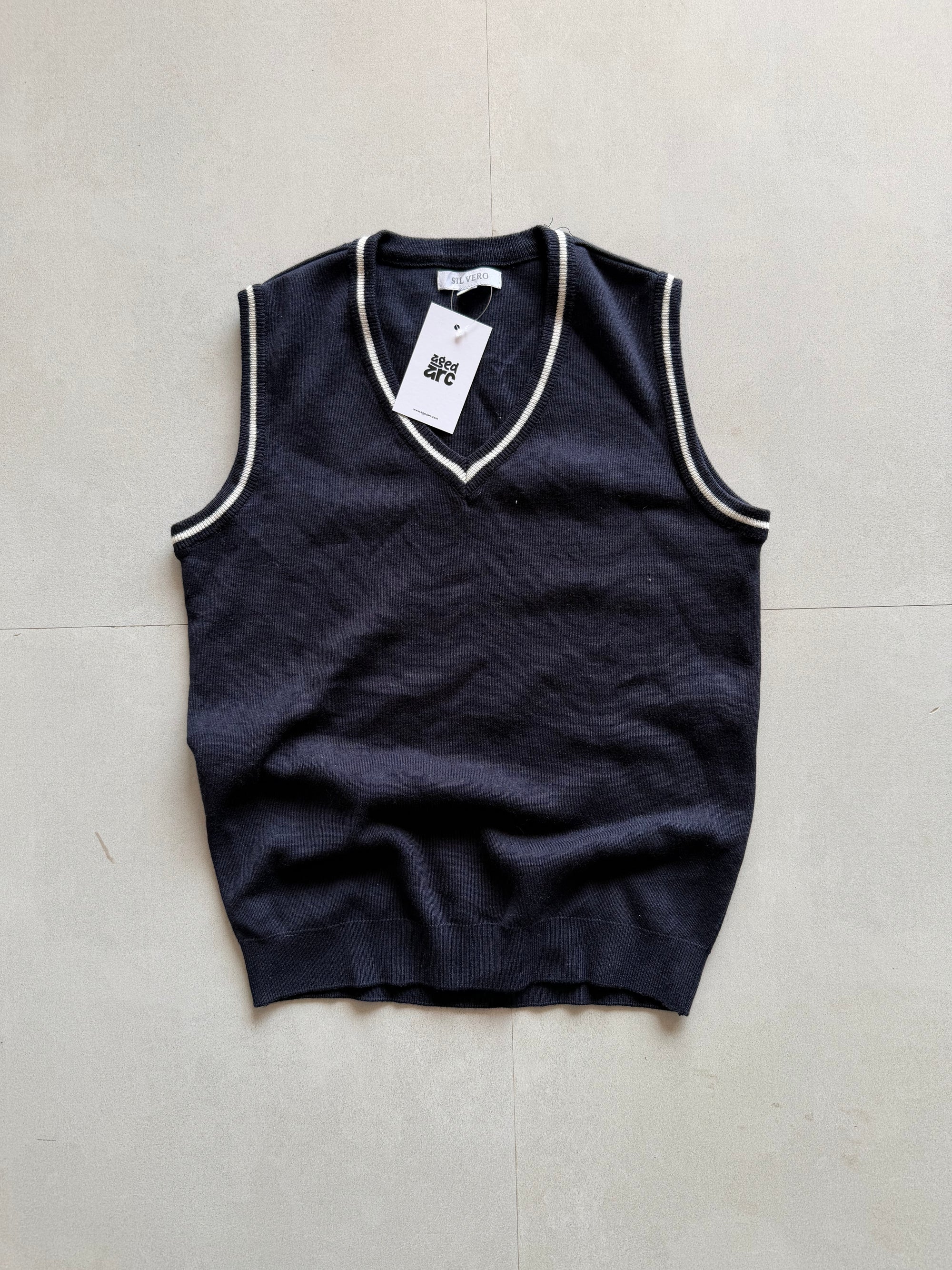 SILVERO KNIT SWEATER VEST SW34 - XS