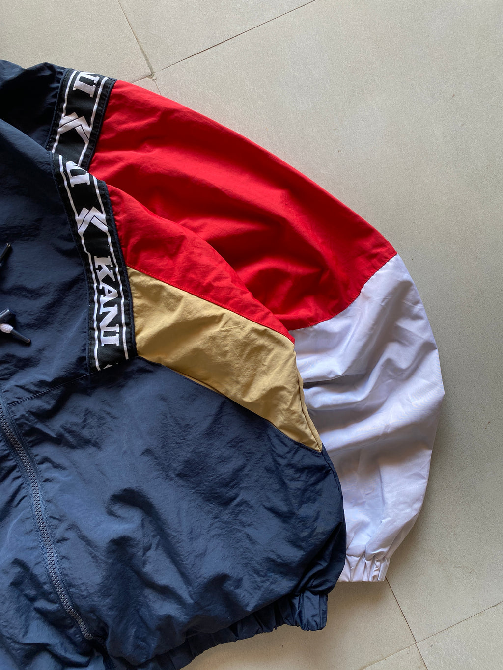 90s KARL KANI QUARTER ZIP JACKET -M