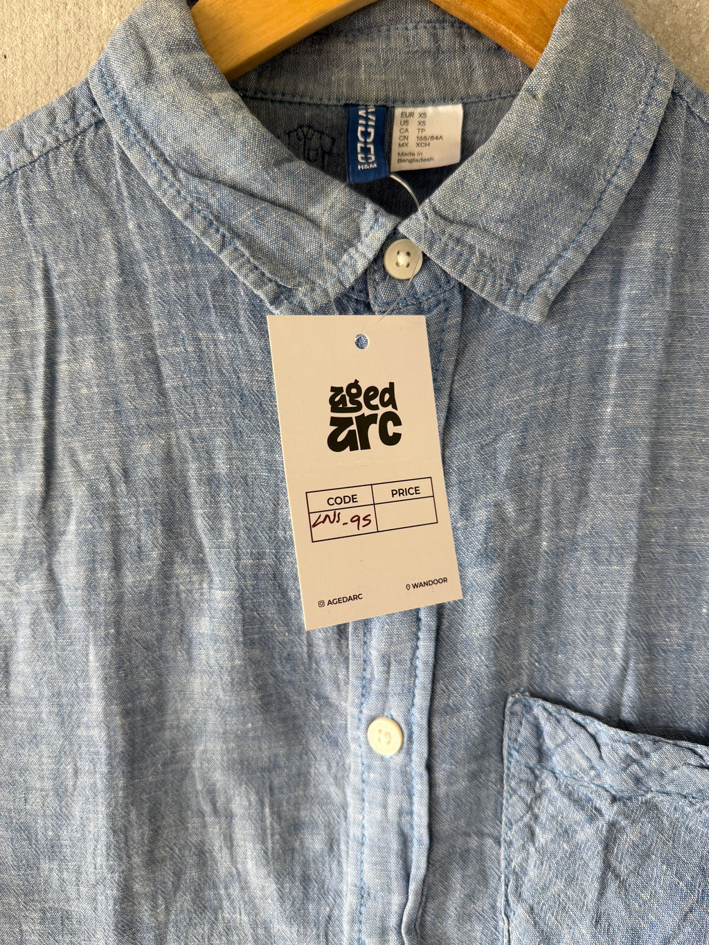 H&M LINEN SHIRT SLN95 - XS