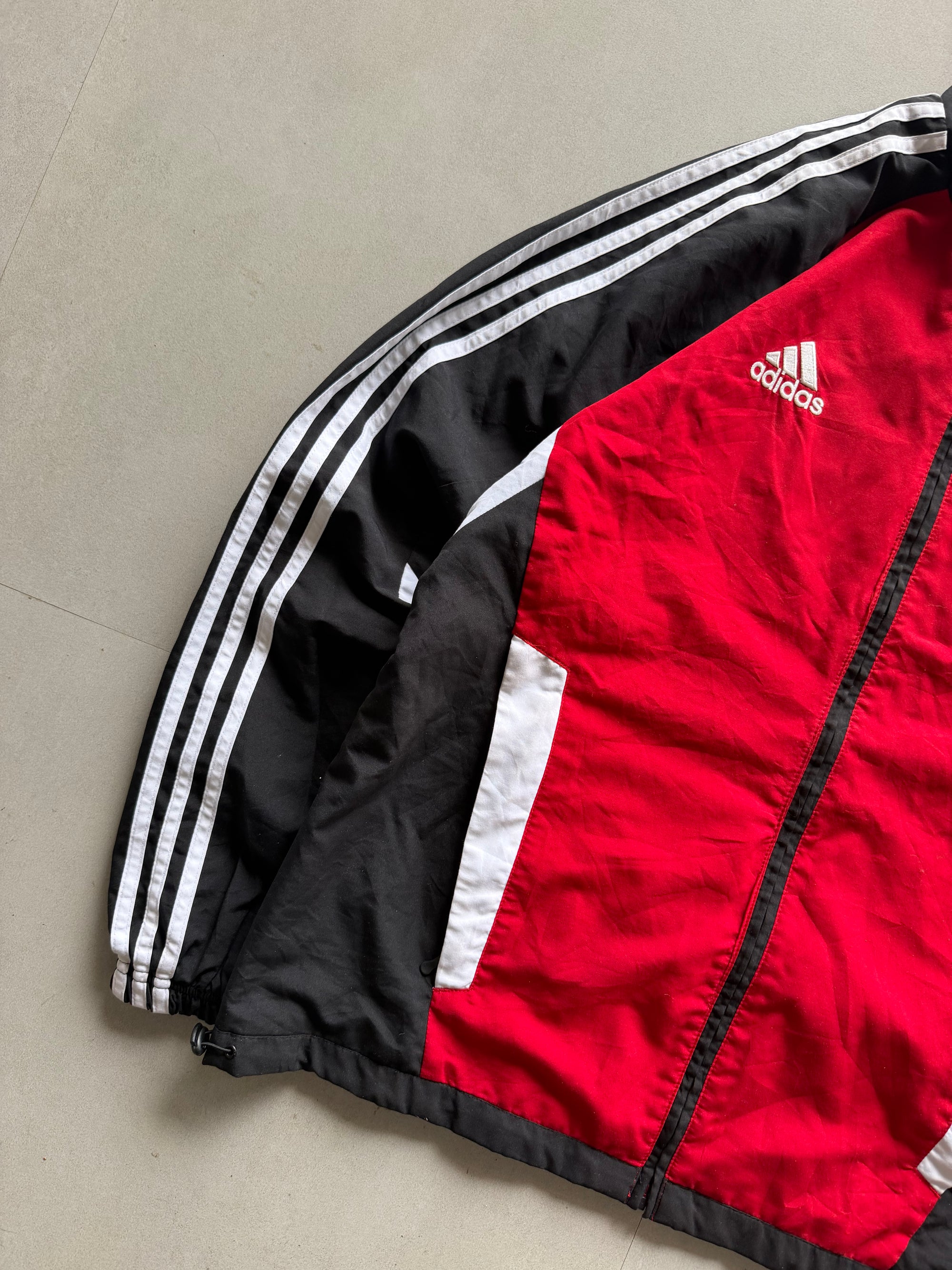 VINTAGE ADIDAS STRIPED JACKET - L