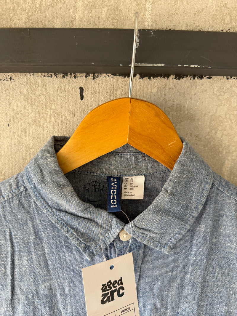 H&M LINEN SHIRT SLN95 - XS