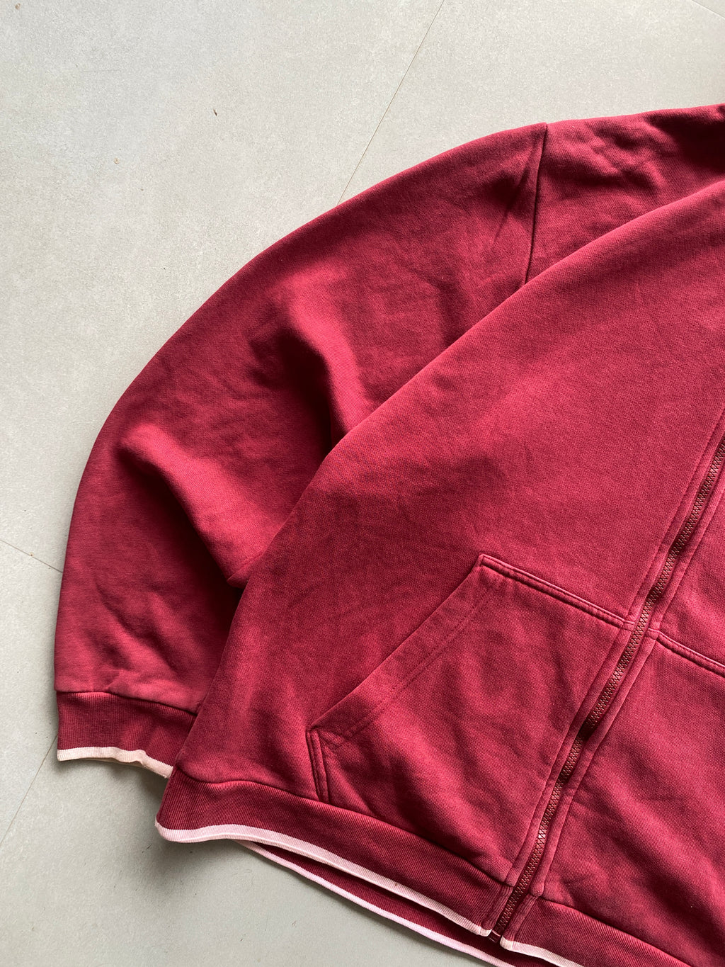 VINTAGE NIKE BIG LOGO ZIPPER HOODIE - L