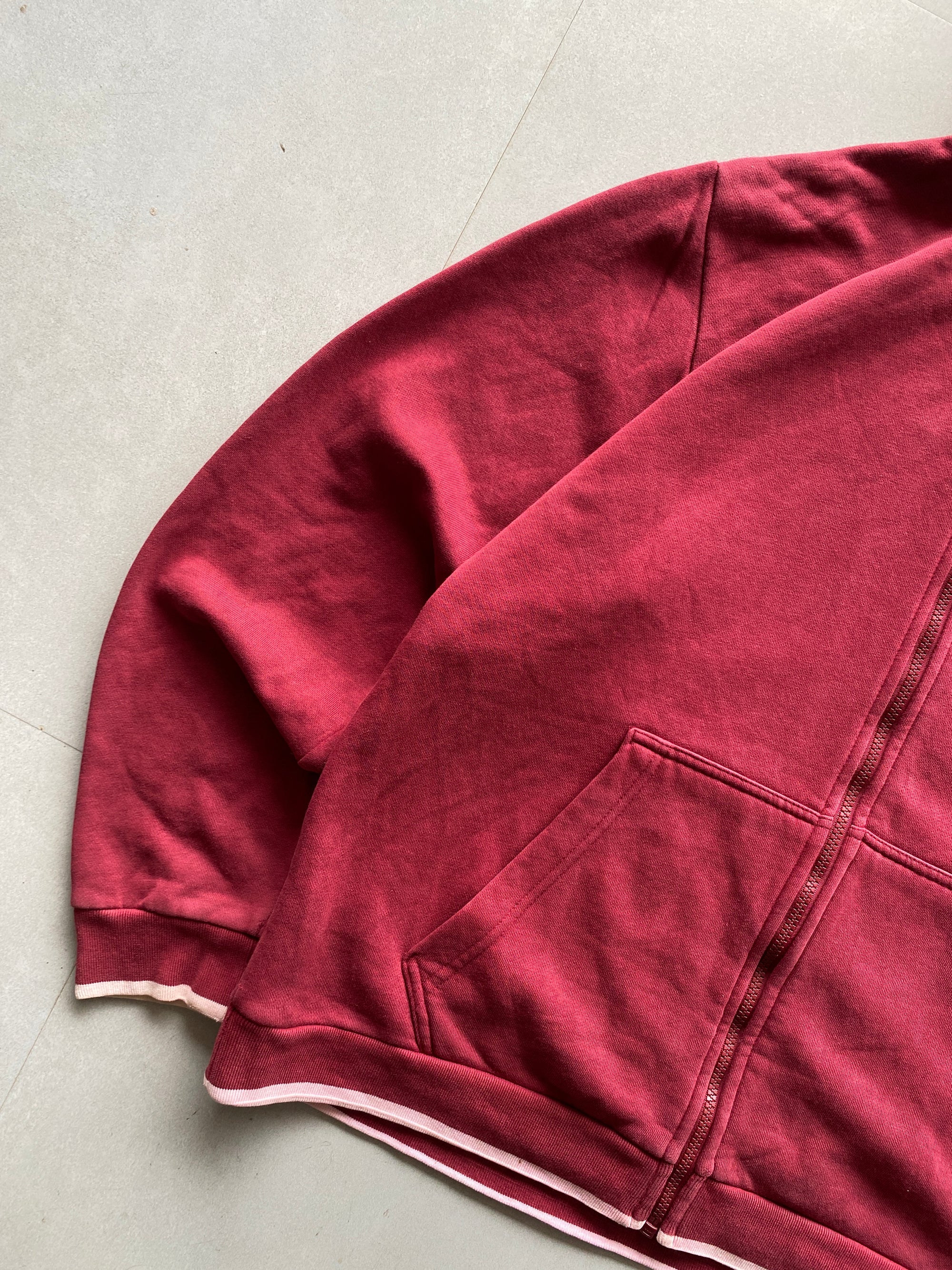 VINTAGE NIKE BIG LOGO ZIPPER HOODIE - L