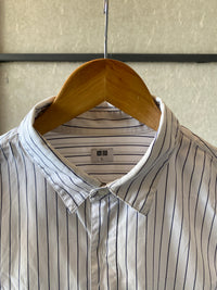 UNIQLO STRIPED MID PLACKET SHIRT - L
