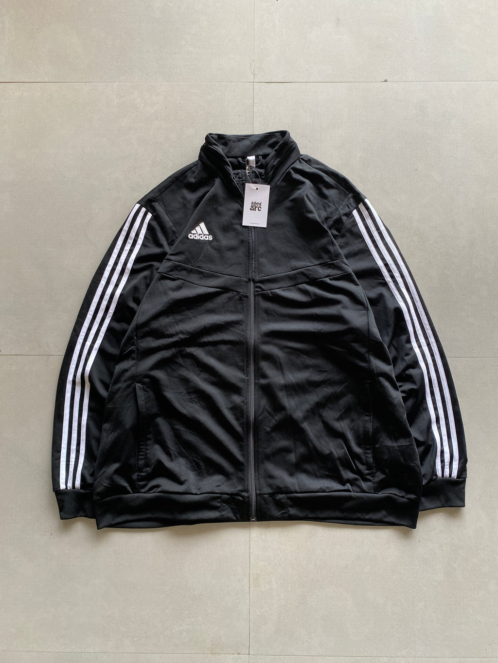 VINTAGE ADIDAS STRIPED JACKET - XXL
