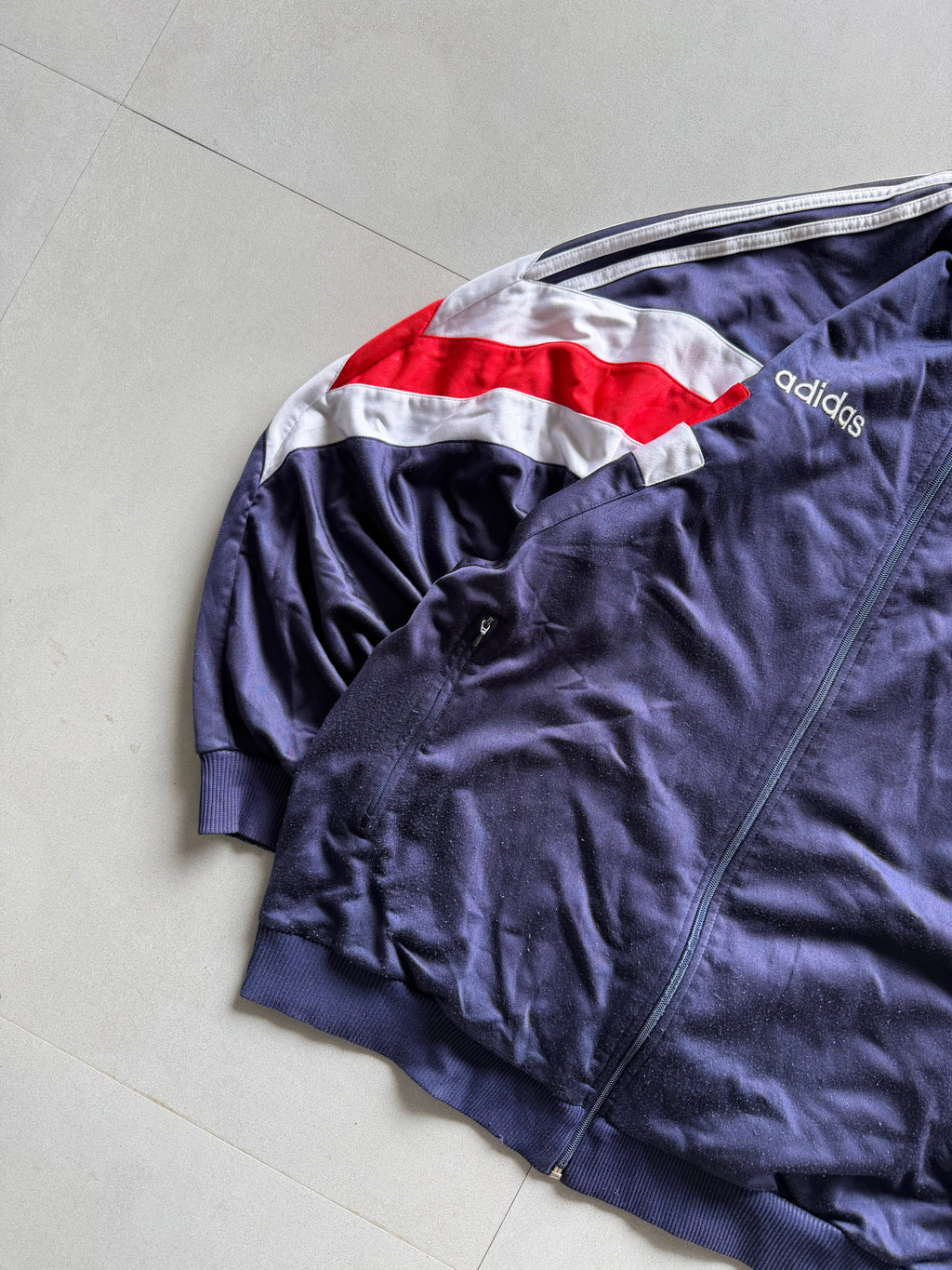 90S ADIDAS STRIPEED JACKET - XL
