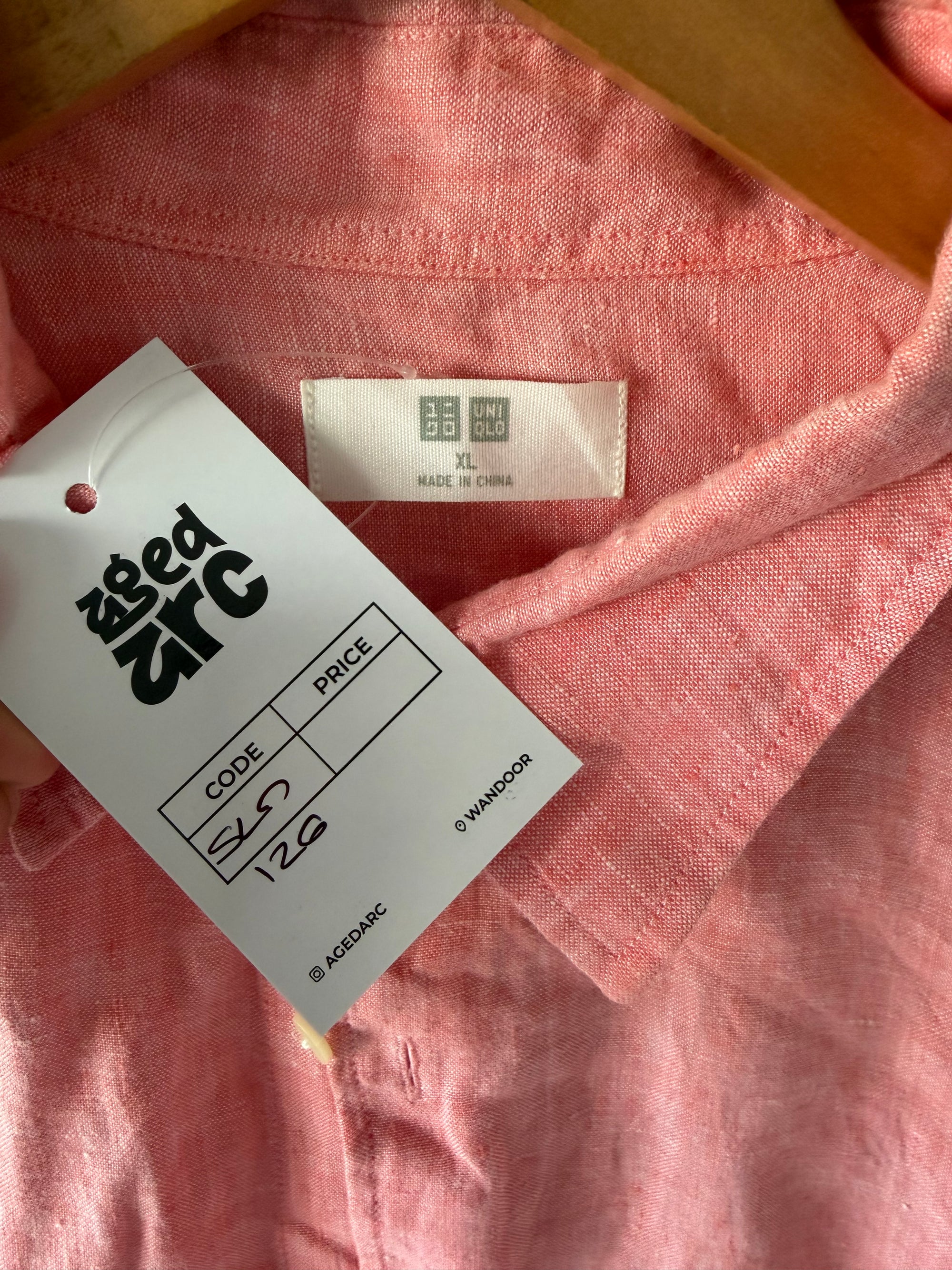 UNIQLO LINEN SHIRT SLN126 - L