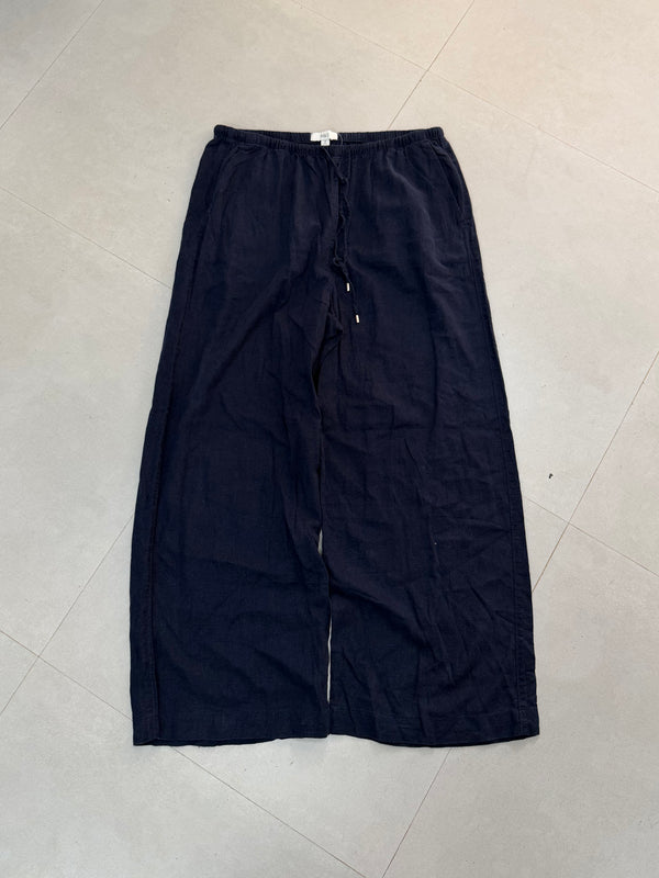 M&S BAGGY LINEN PANT - L