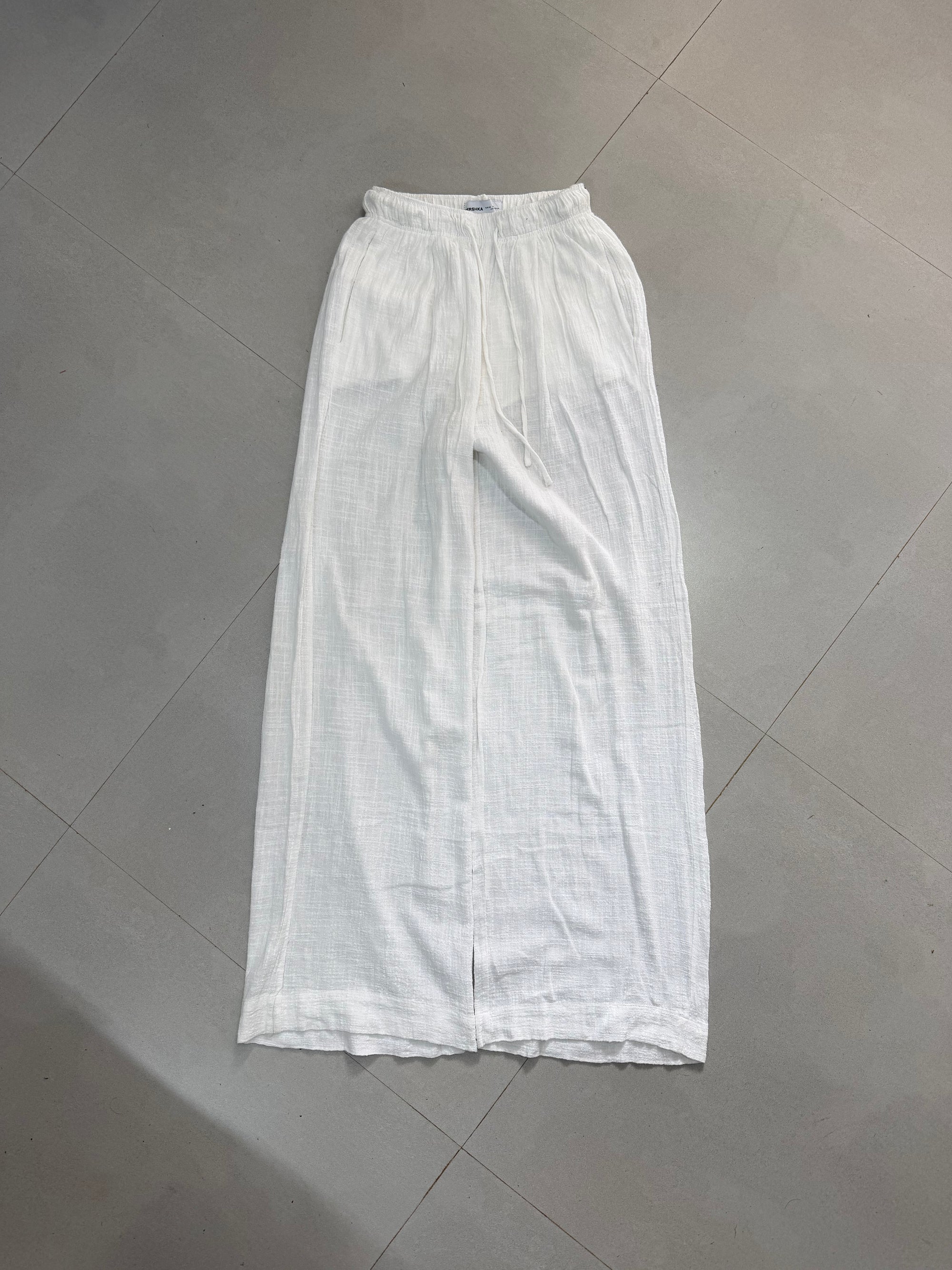 WIDE LEG LINEN PANT LNP - S MISSING