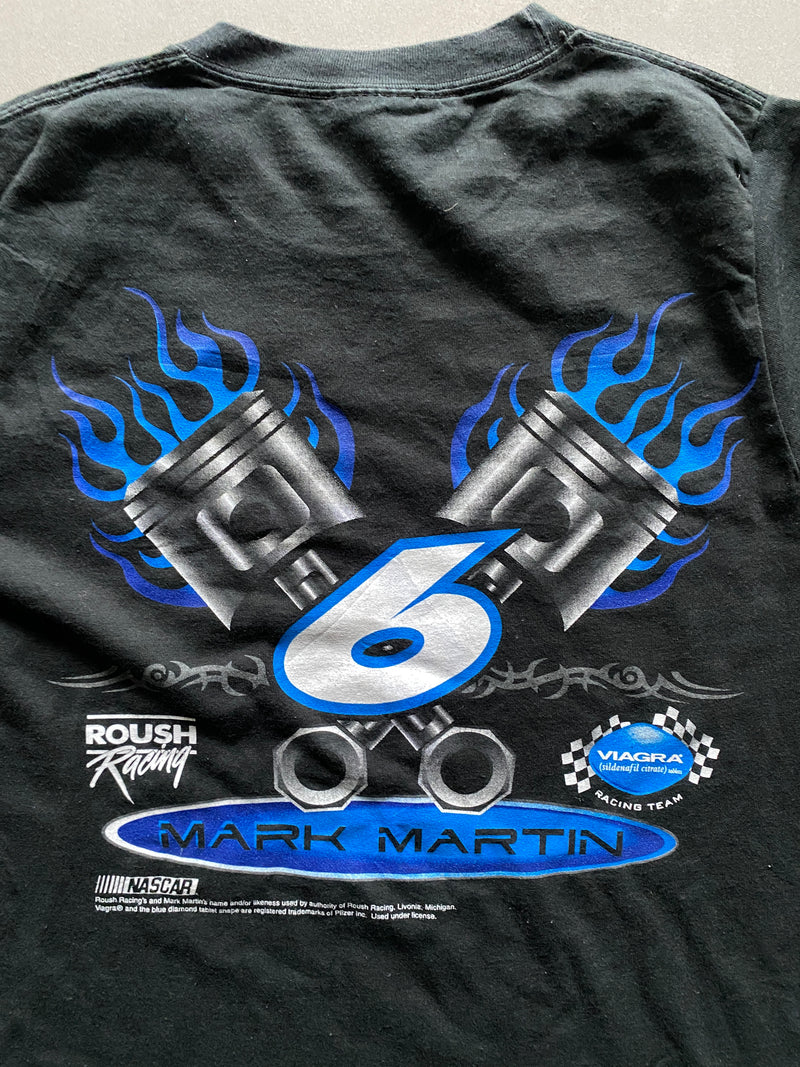 VINTAGE HANES MARK MARTIN 6 NASCAR TEE - S