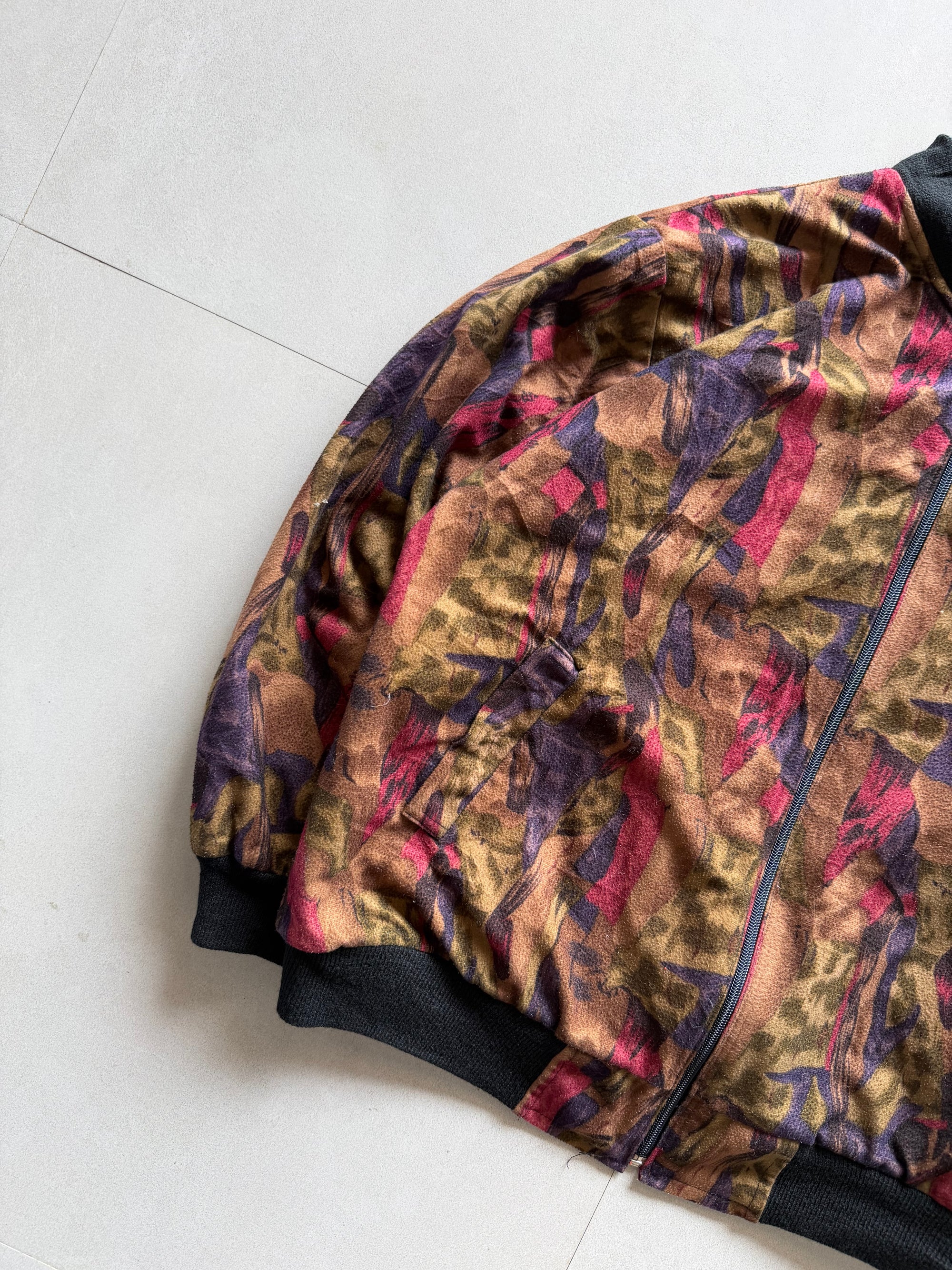 VINTAGE BOMBER STYLE JACKET - M