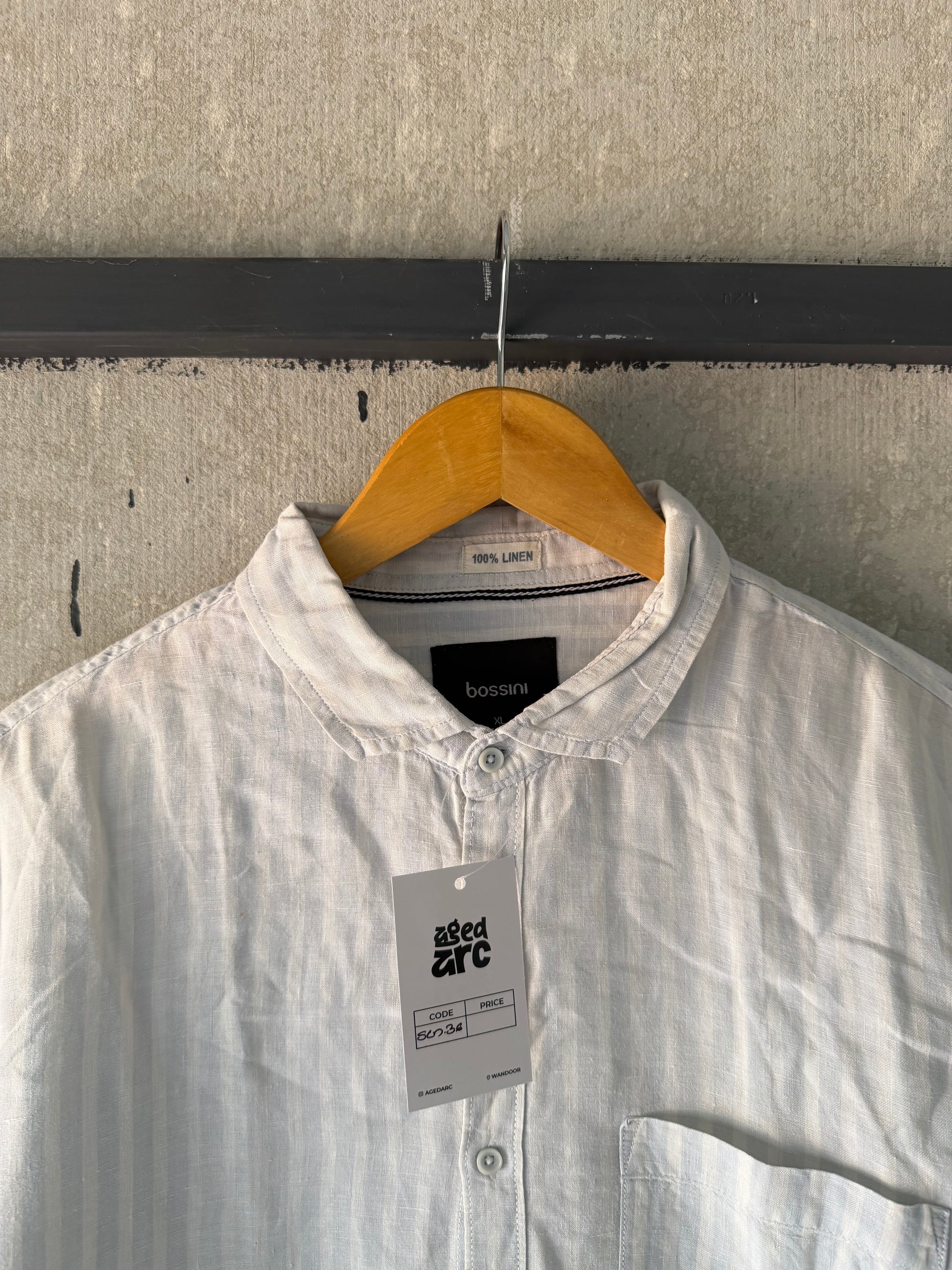 BOSSINI LINEN SHIRT  - L