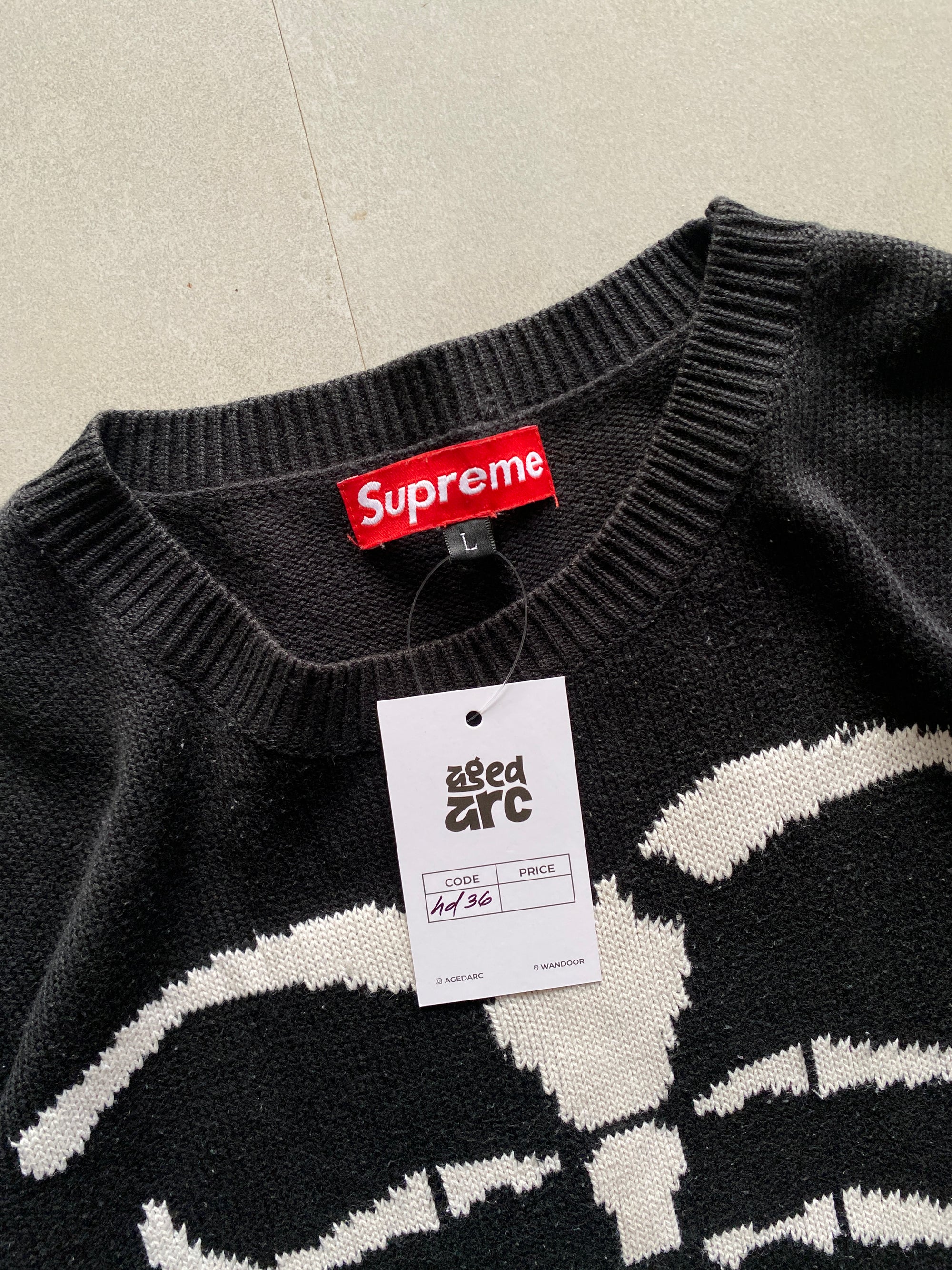SUPREME SKELETON SWEATSHIRT - M
