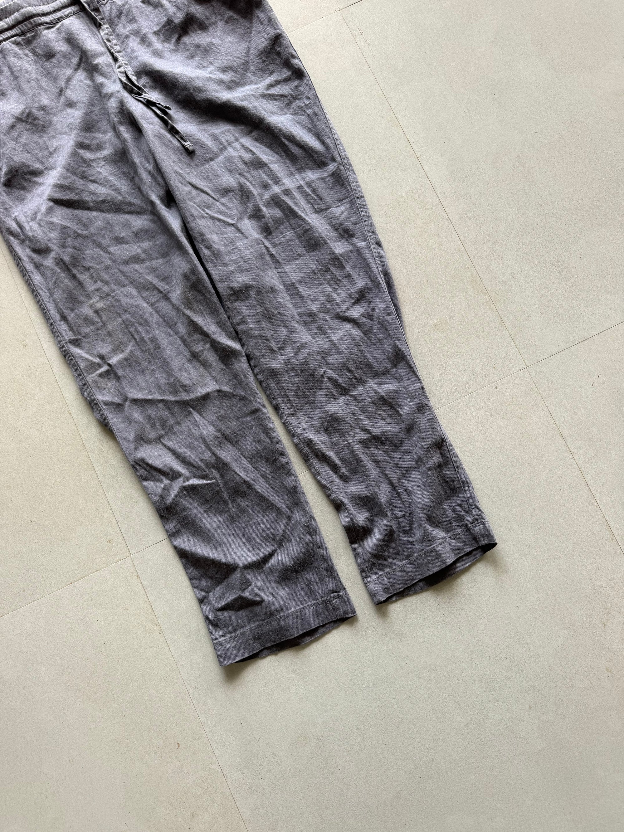 STRIGHT FIT LINEN PANT - M