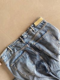 MULTI POCKET WIDE LEG BAGGY DENIM - M
