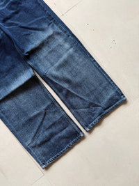 DARK BLUE WASHED WIDE LEG